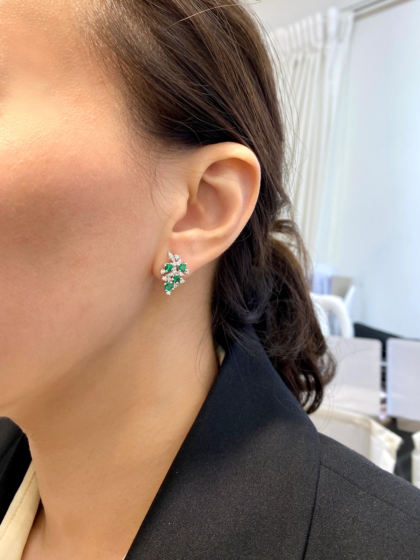 Natural Emerald 0.81ct Earrings