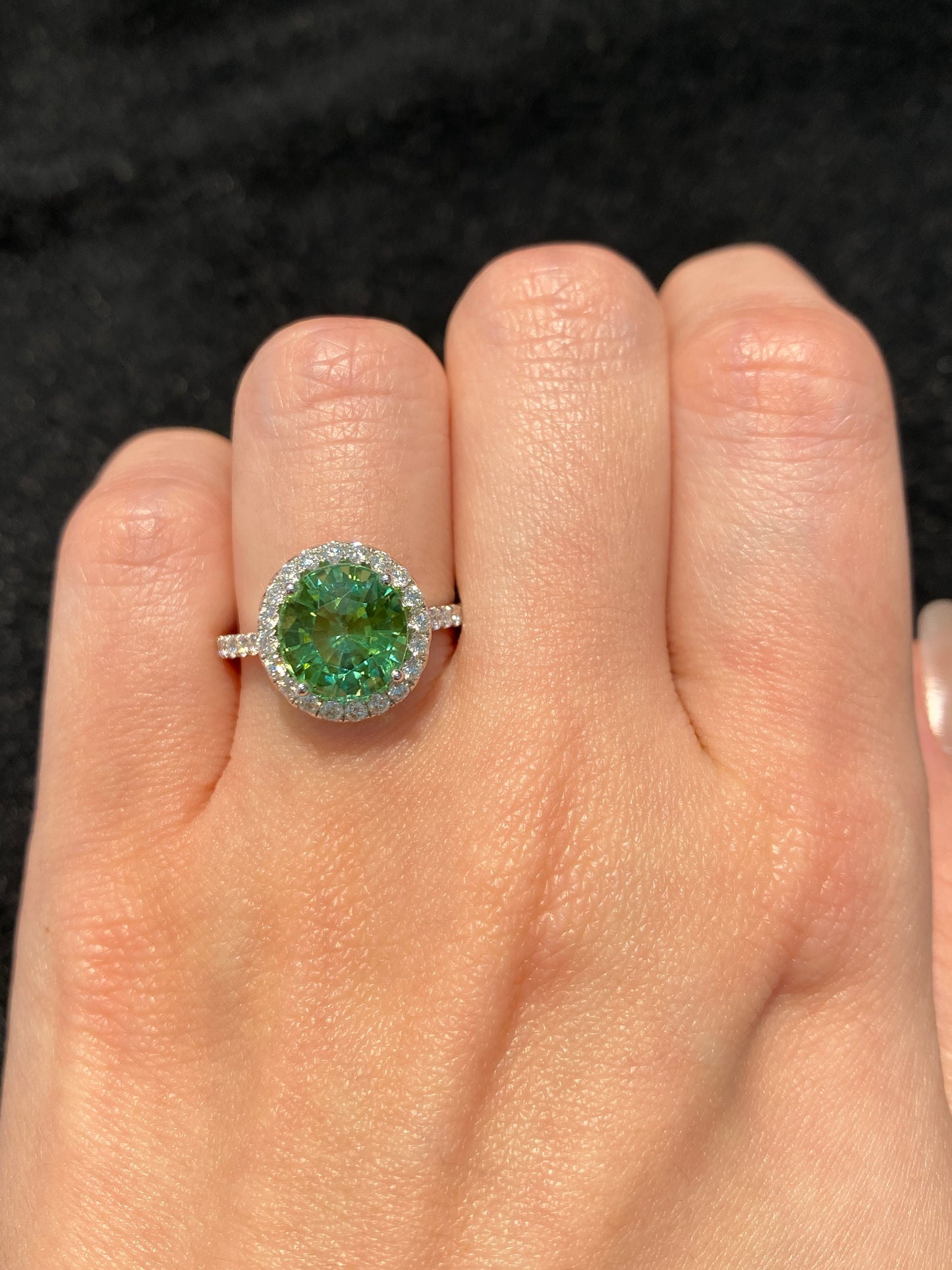 Natural Green Tourmaline 3.36ct Ring