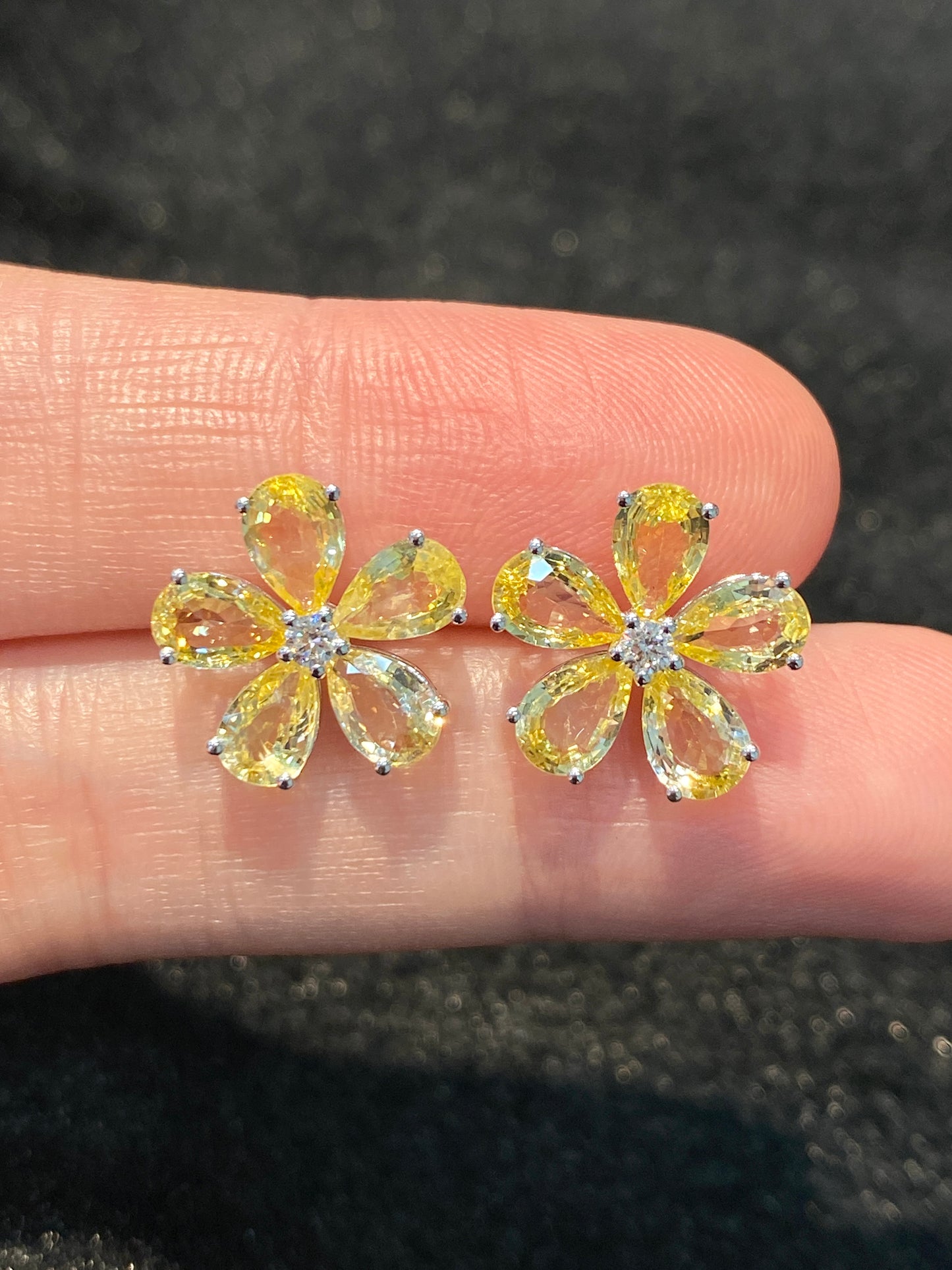 Natural Yellow Sapphire 4.05ct Earrings