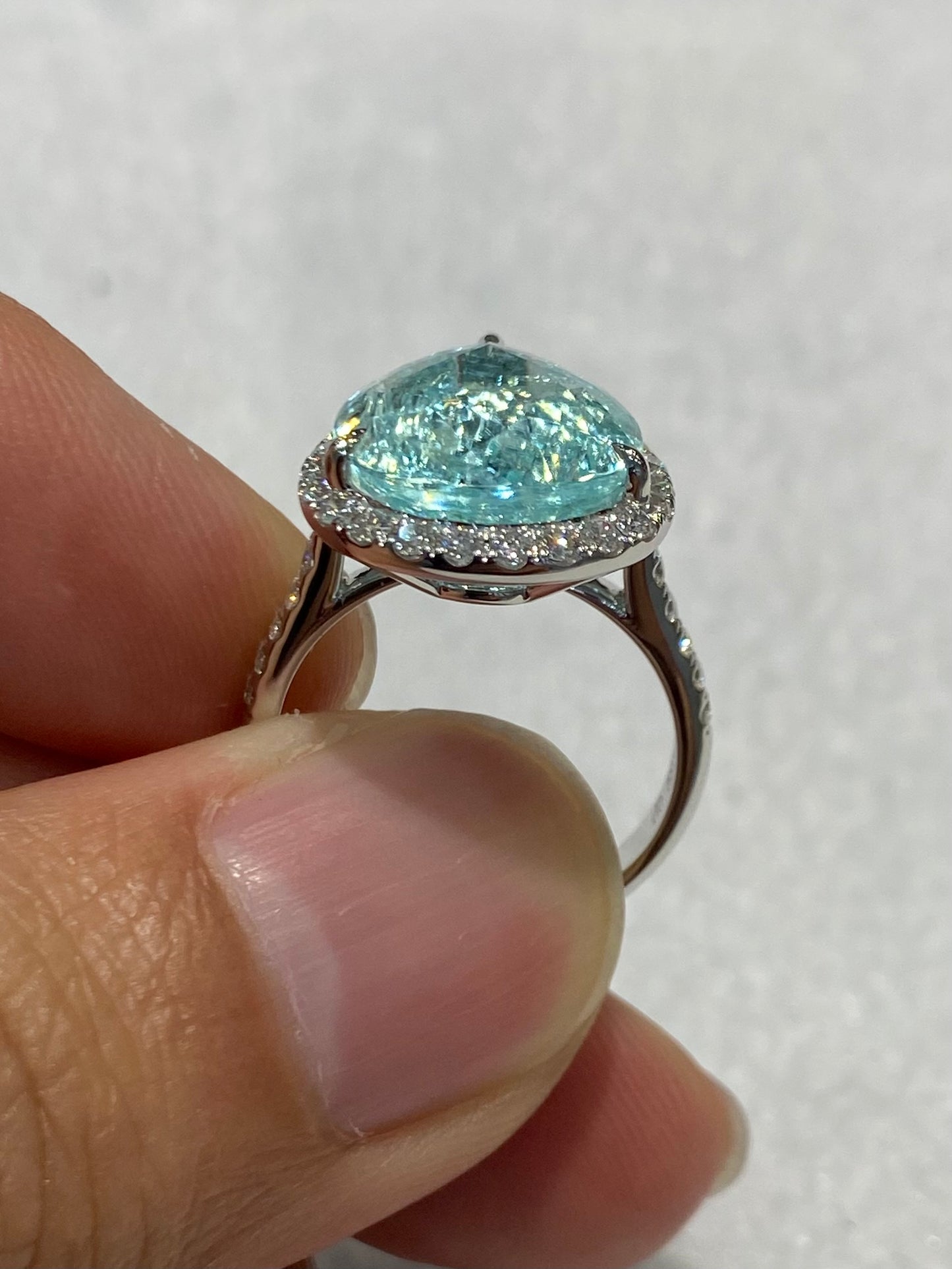 Natural Paraiba Tourmaline 7.74ct Ring
