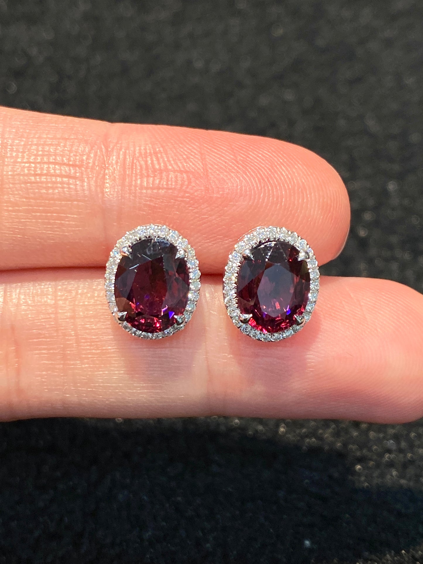 Natural Red Garnet 4.27ct Earrings