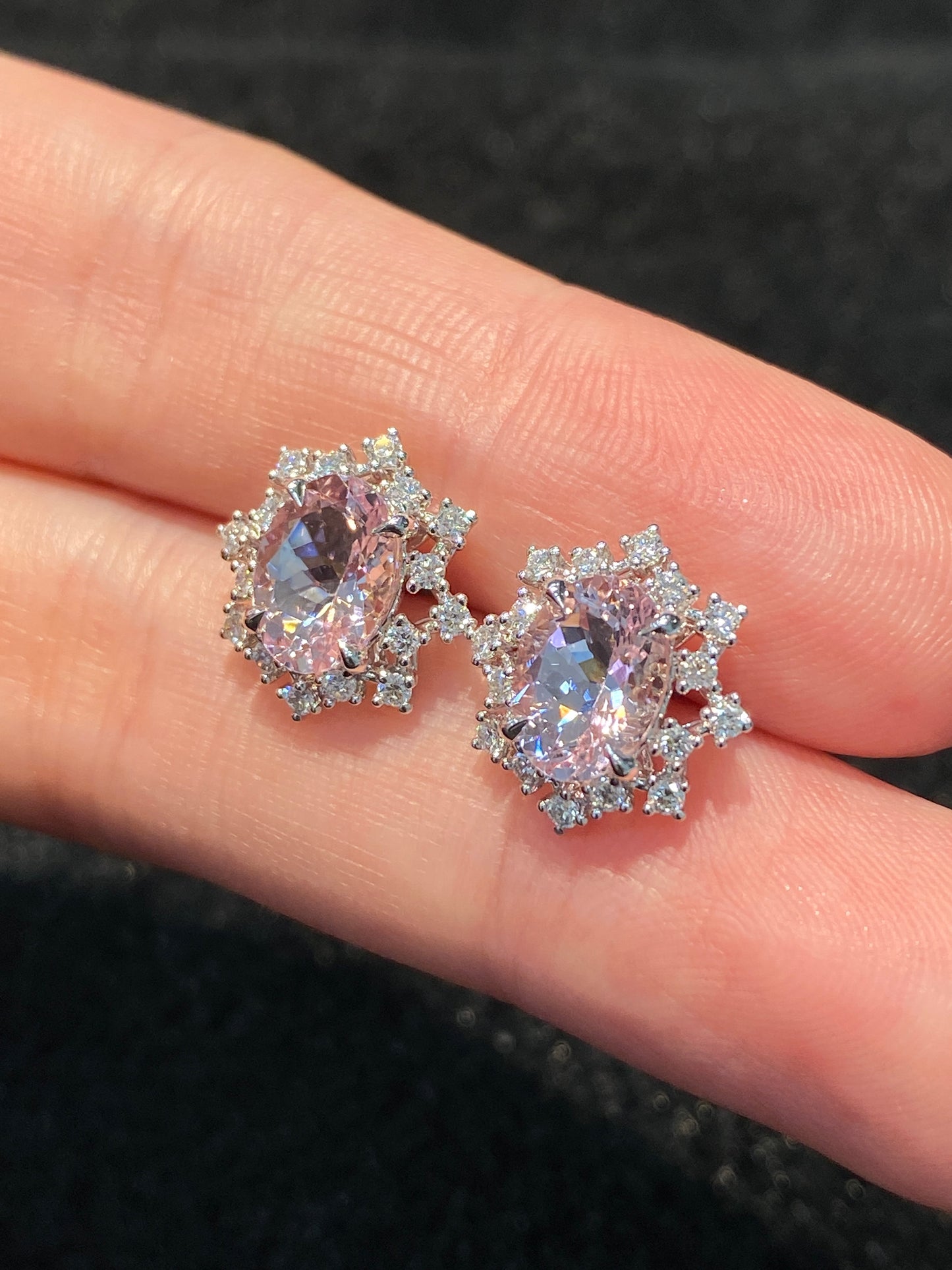 Natural Morganite 2.88ct Earrings