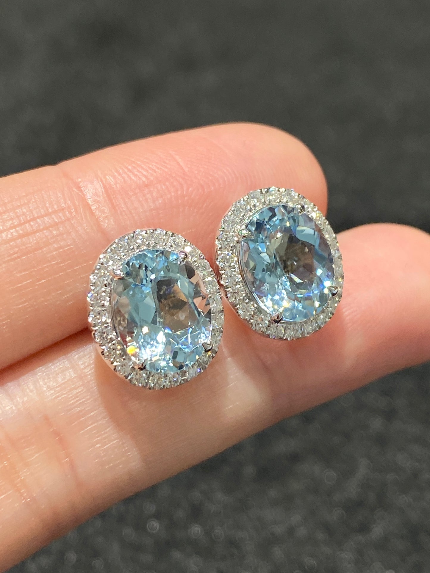 Natural Aquamarine Earrings 4.53ct
