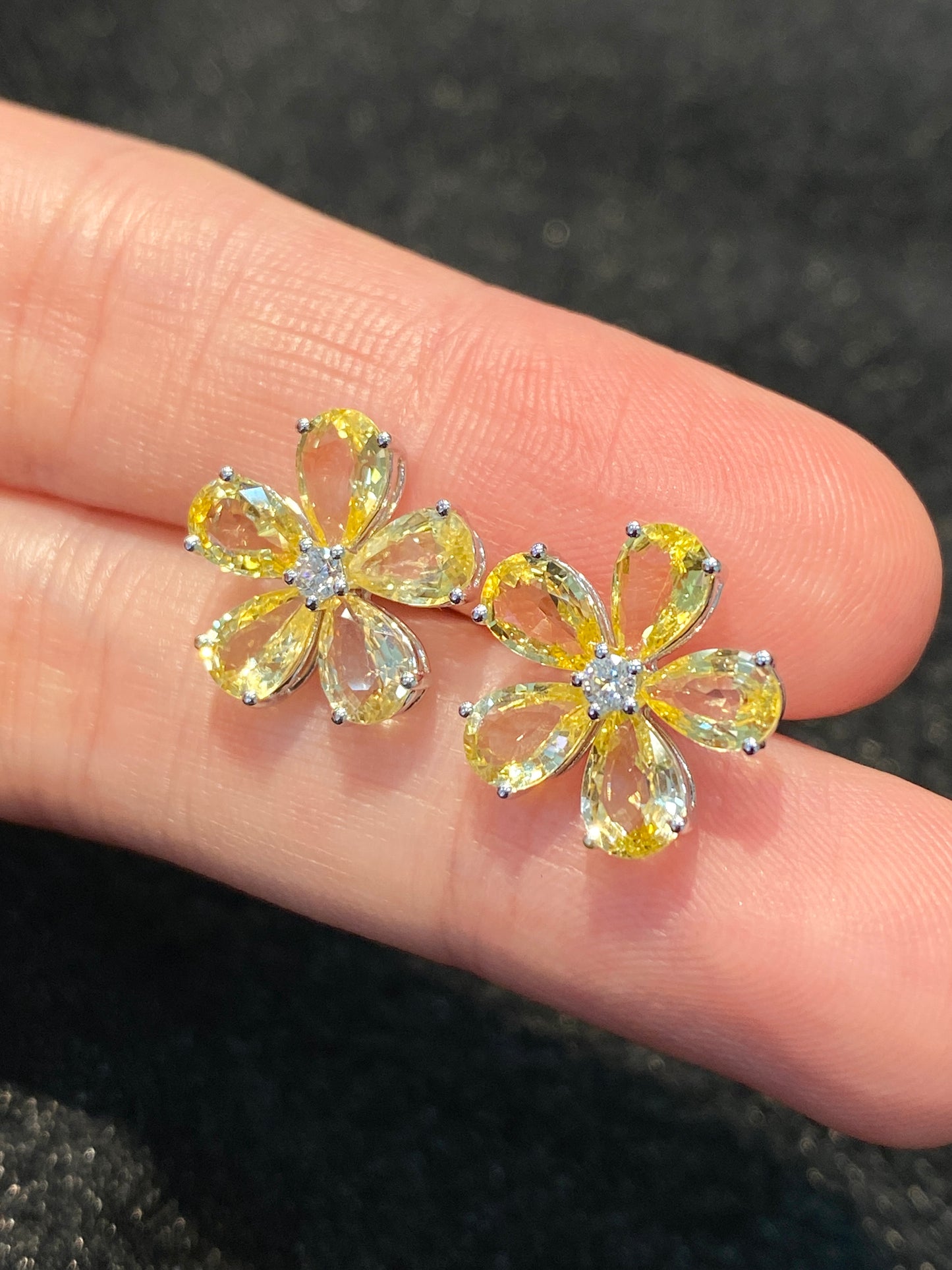 Natural Yellow Sapphire 4.05ct Earrings