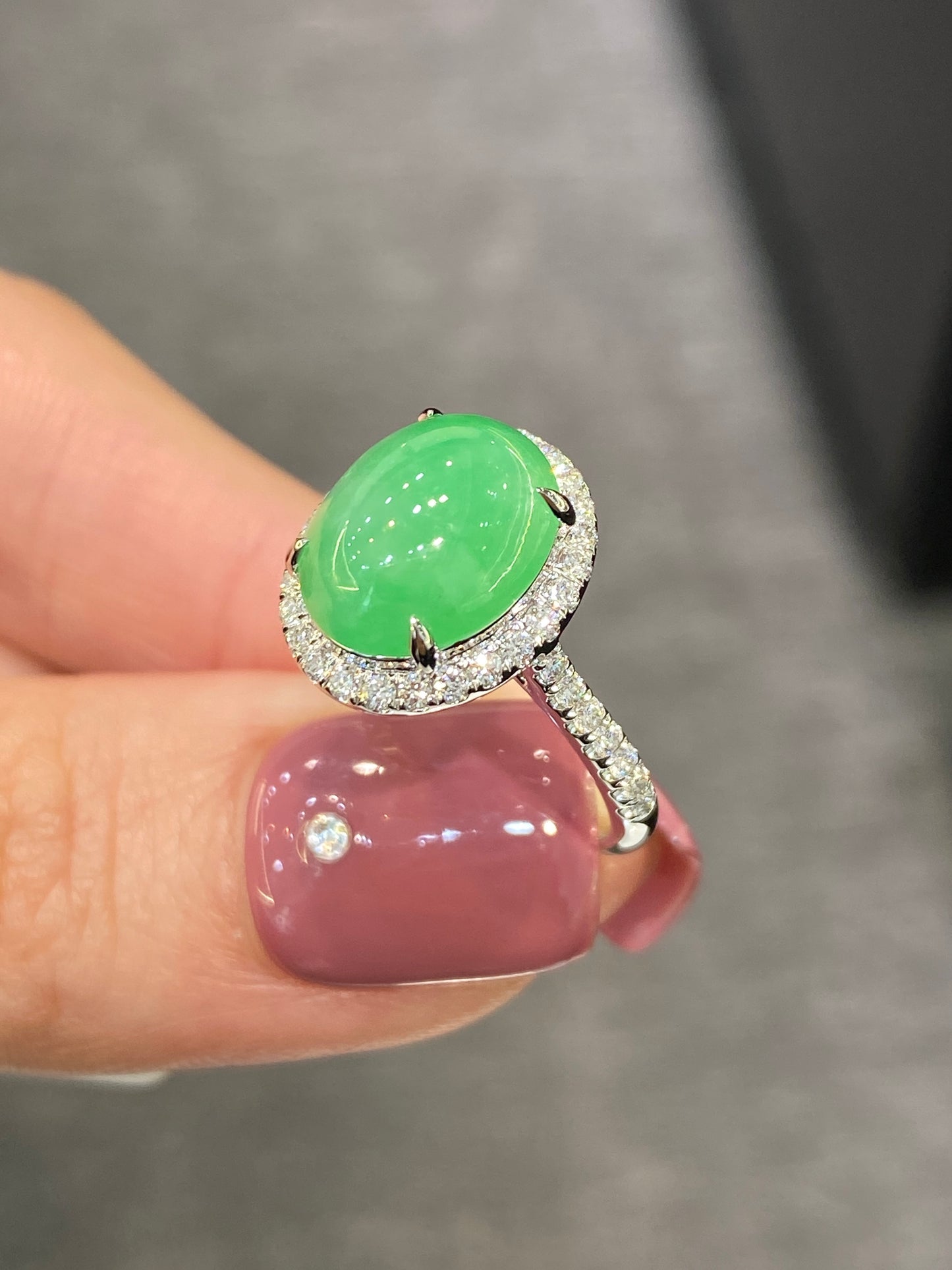 Natural Type A Jadeite Ring