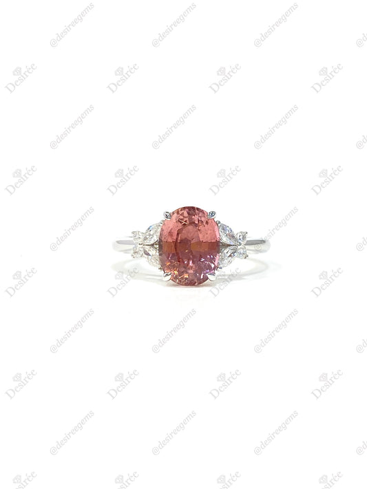 Natural Pink Tourmaline 2.18ct Ring