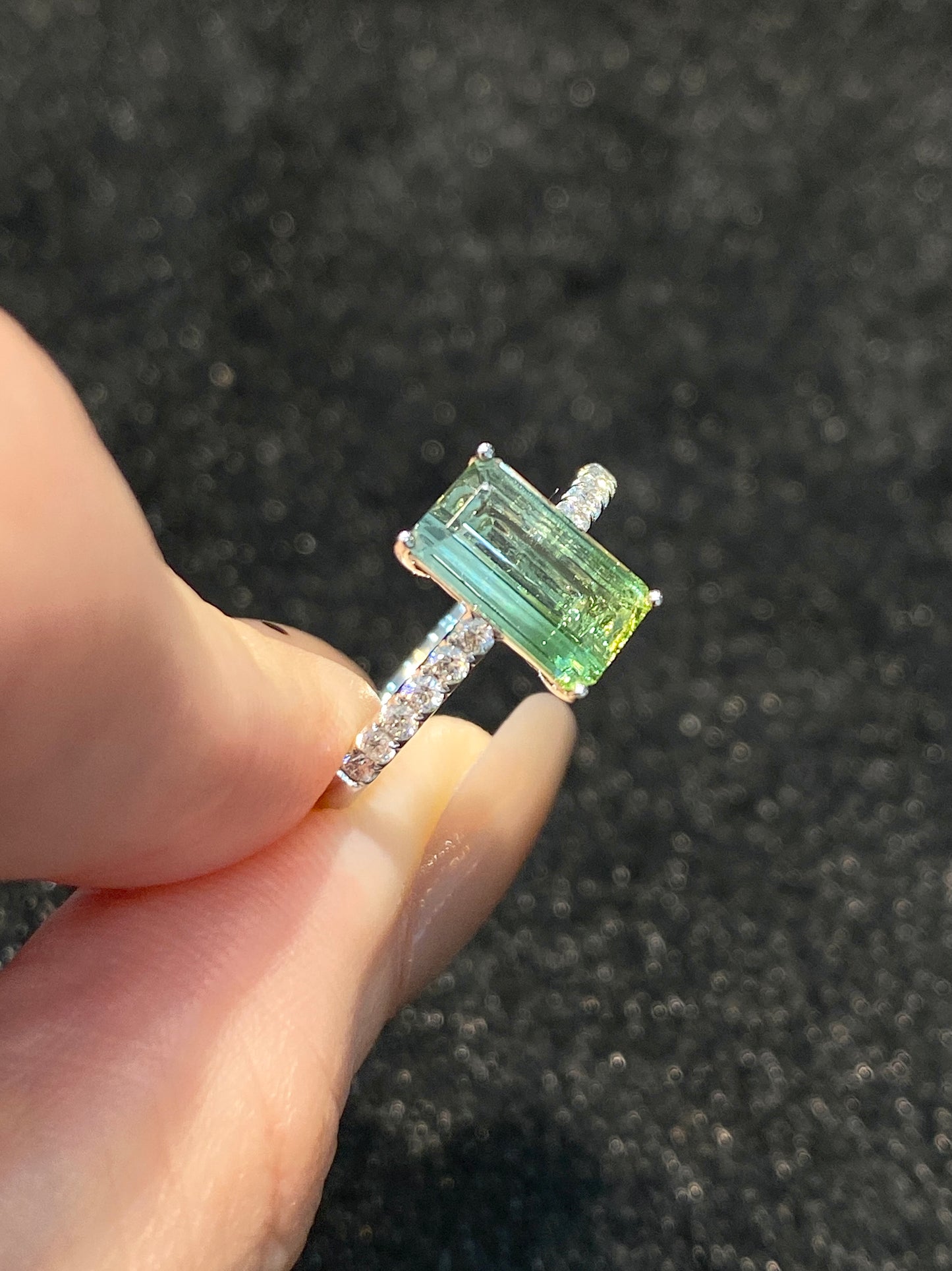 Natural Green Tourmaline 1.85ct Ring