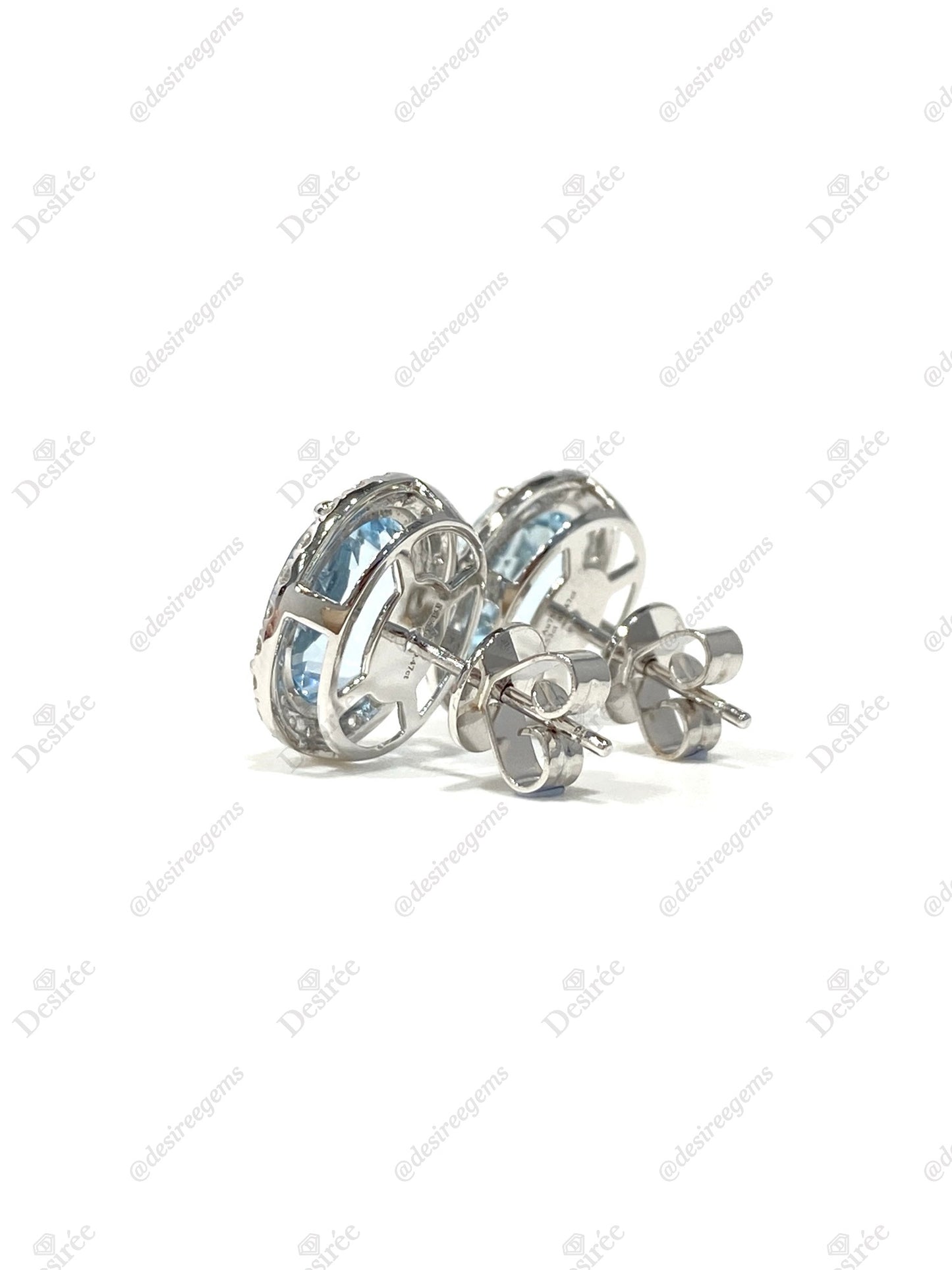 Natural Aquamarine Earrings 4.53ct