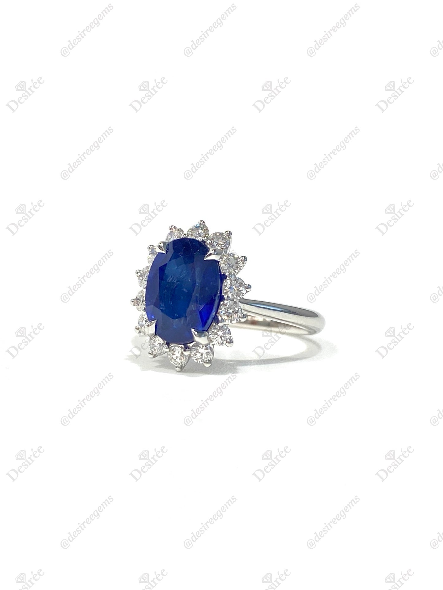 Natural Blue Sapphire 3.11ct Ring