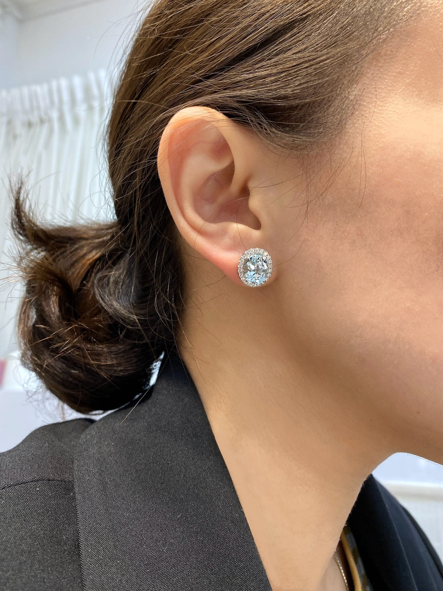 Natural Aquamarine Earrings 4.53ct