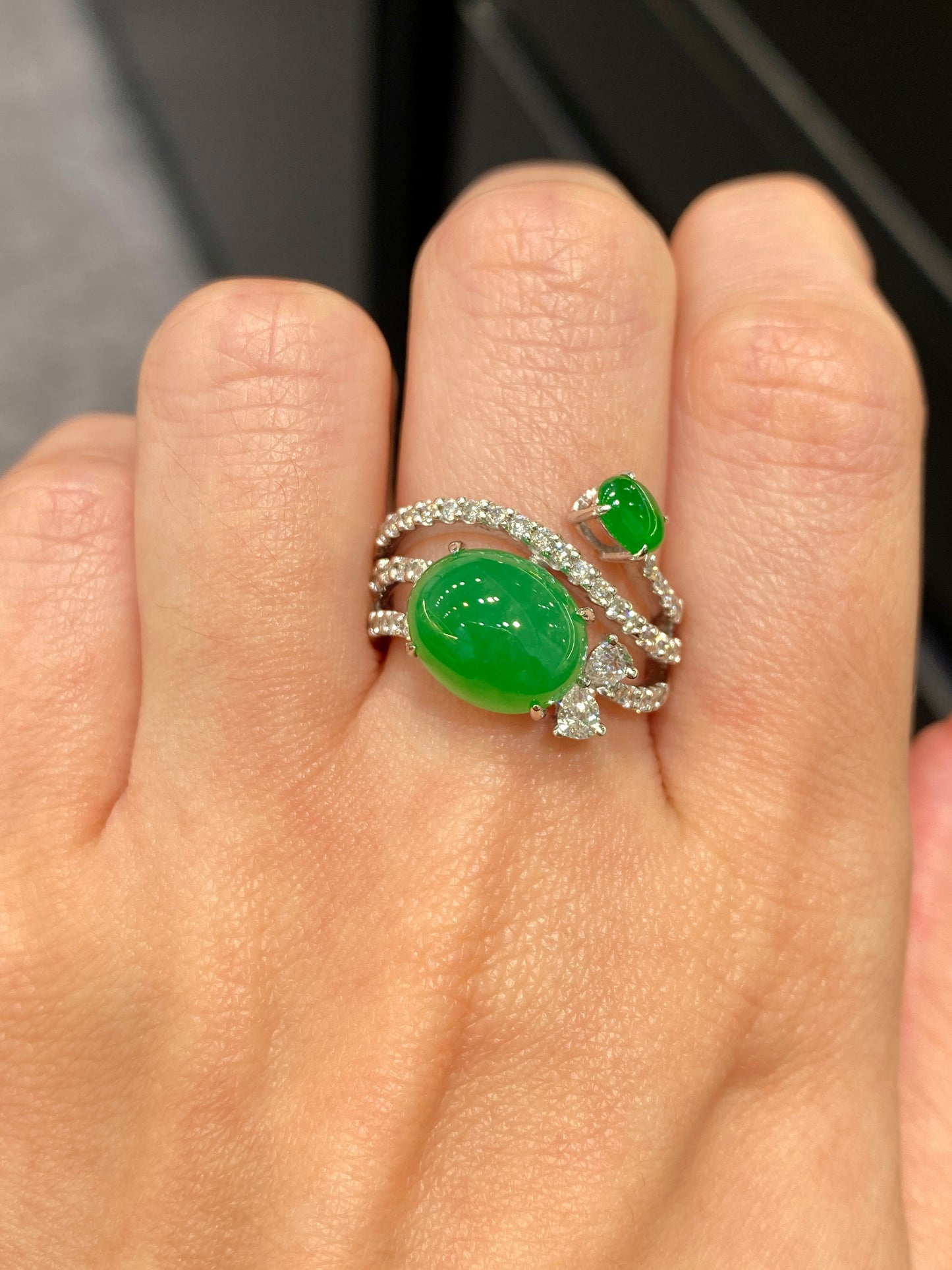 Natural Type A Jadeite Ring