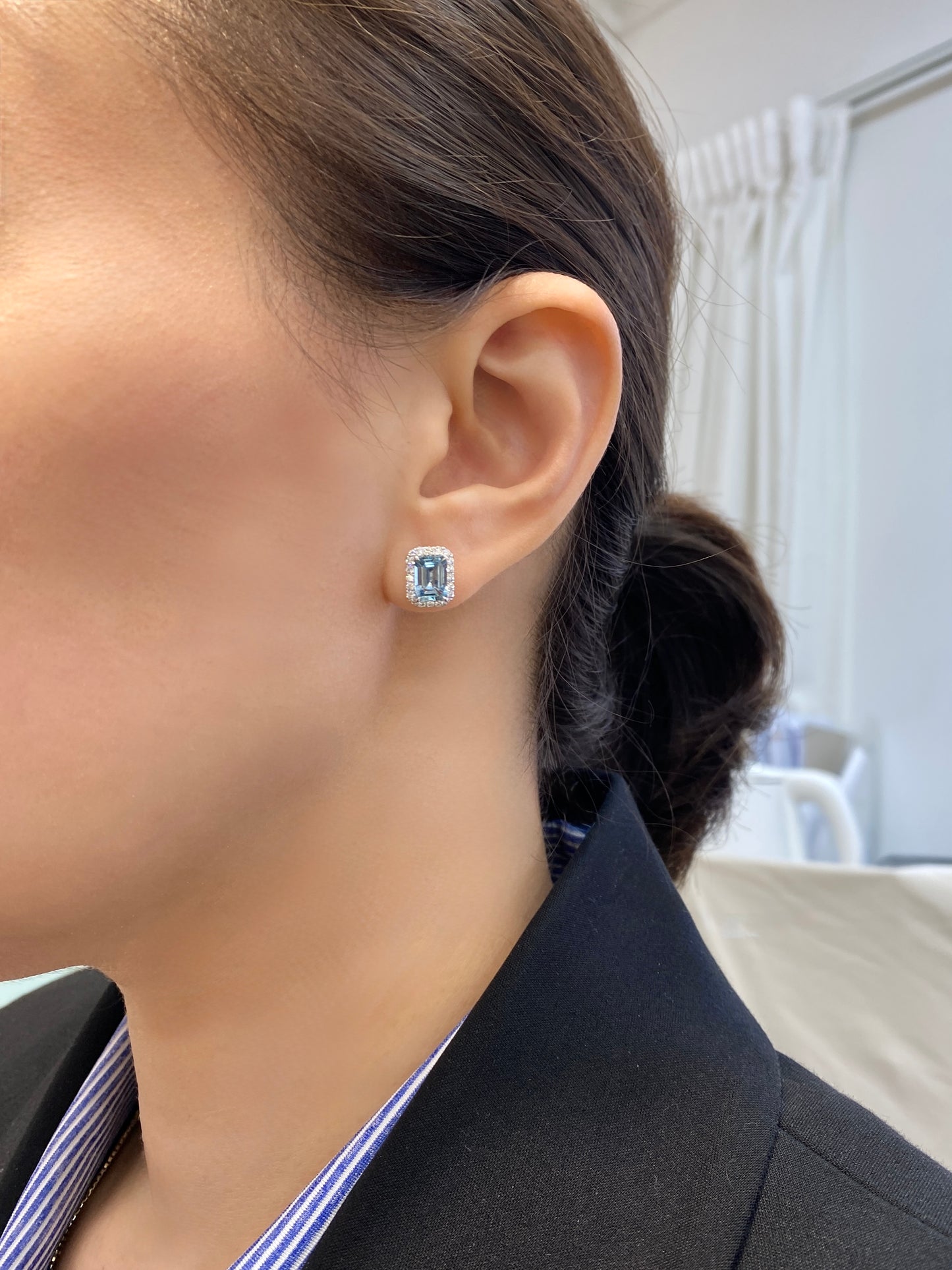 Natural Aquamarine Earrings 2.19ct