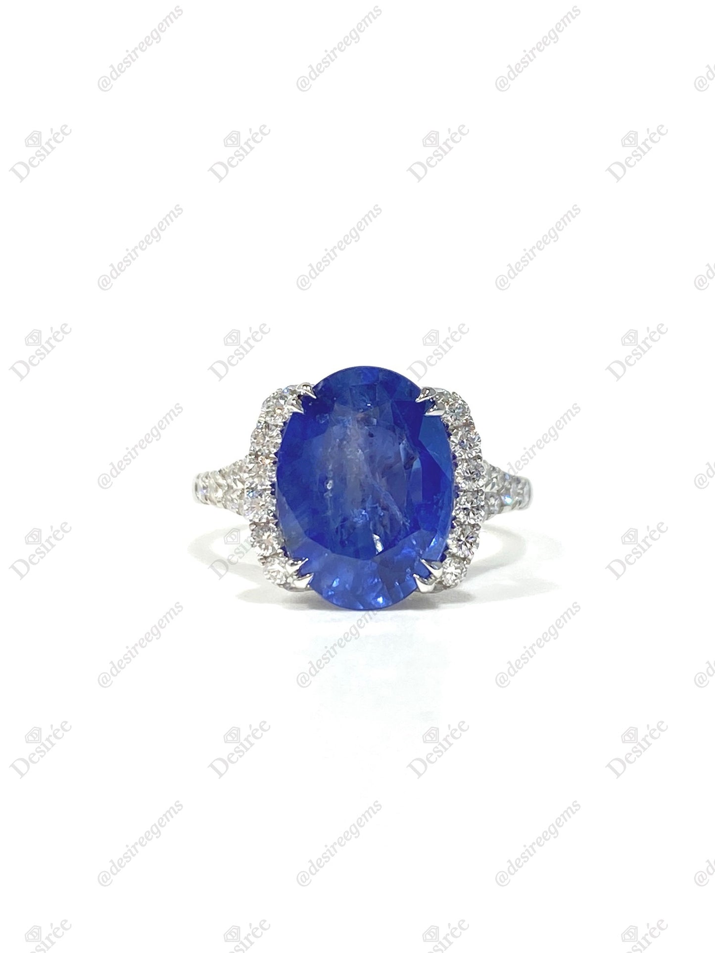 Natural Cornflower Blue Sapphire 4.77ct Ring