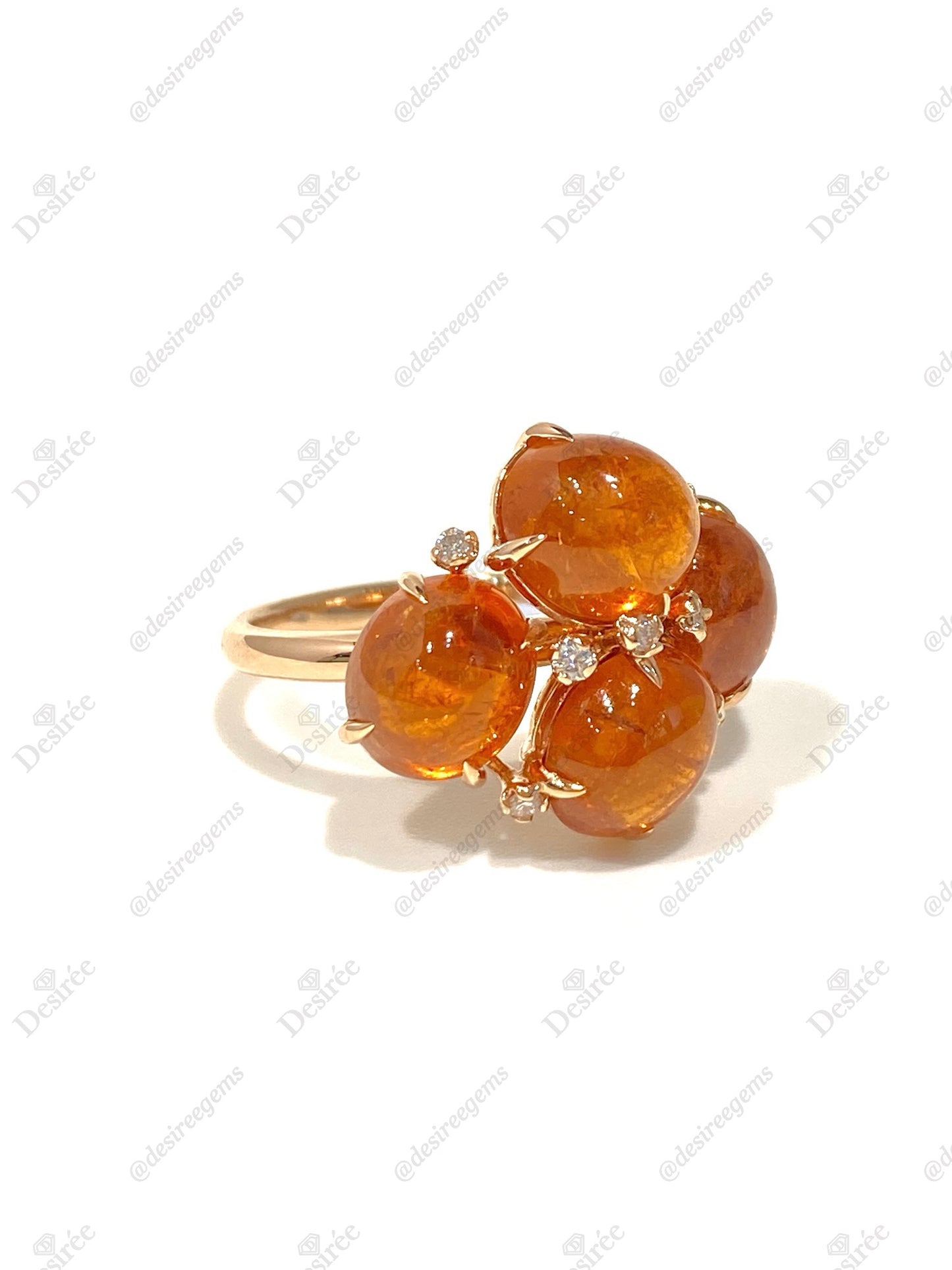 Natural Mandarin Garnet 12.15ct Ring