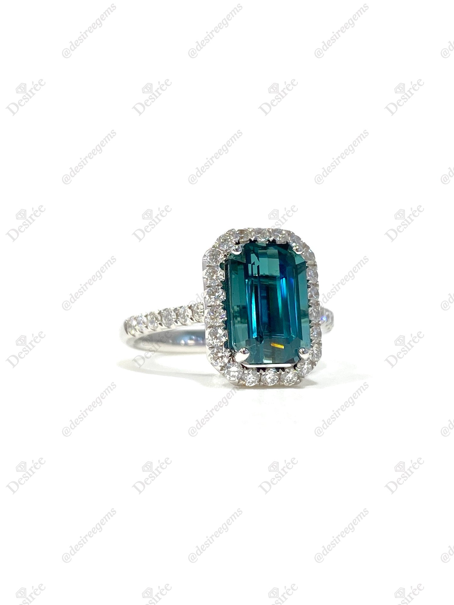 Natural Indicolite Blue Tourmaline 2.86ct Ring