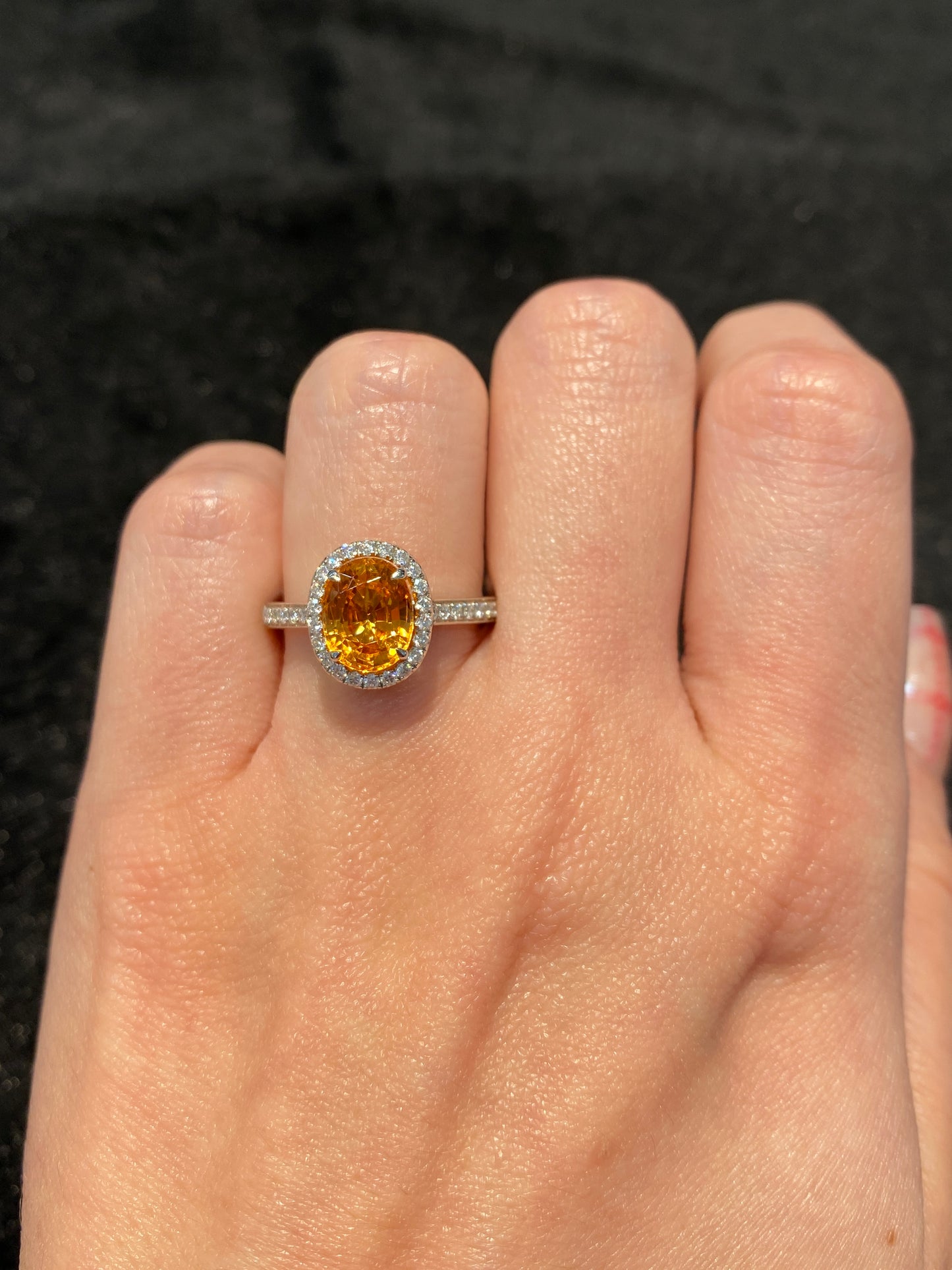 Natural Mandarin Garnet 2.45ct Ring