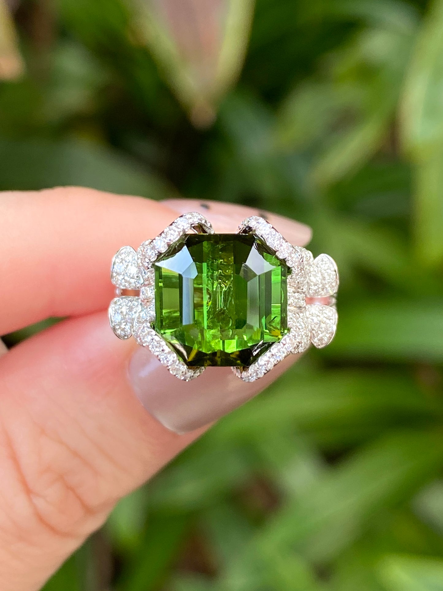 Natural Green Tourmaline 6.30ct Ring