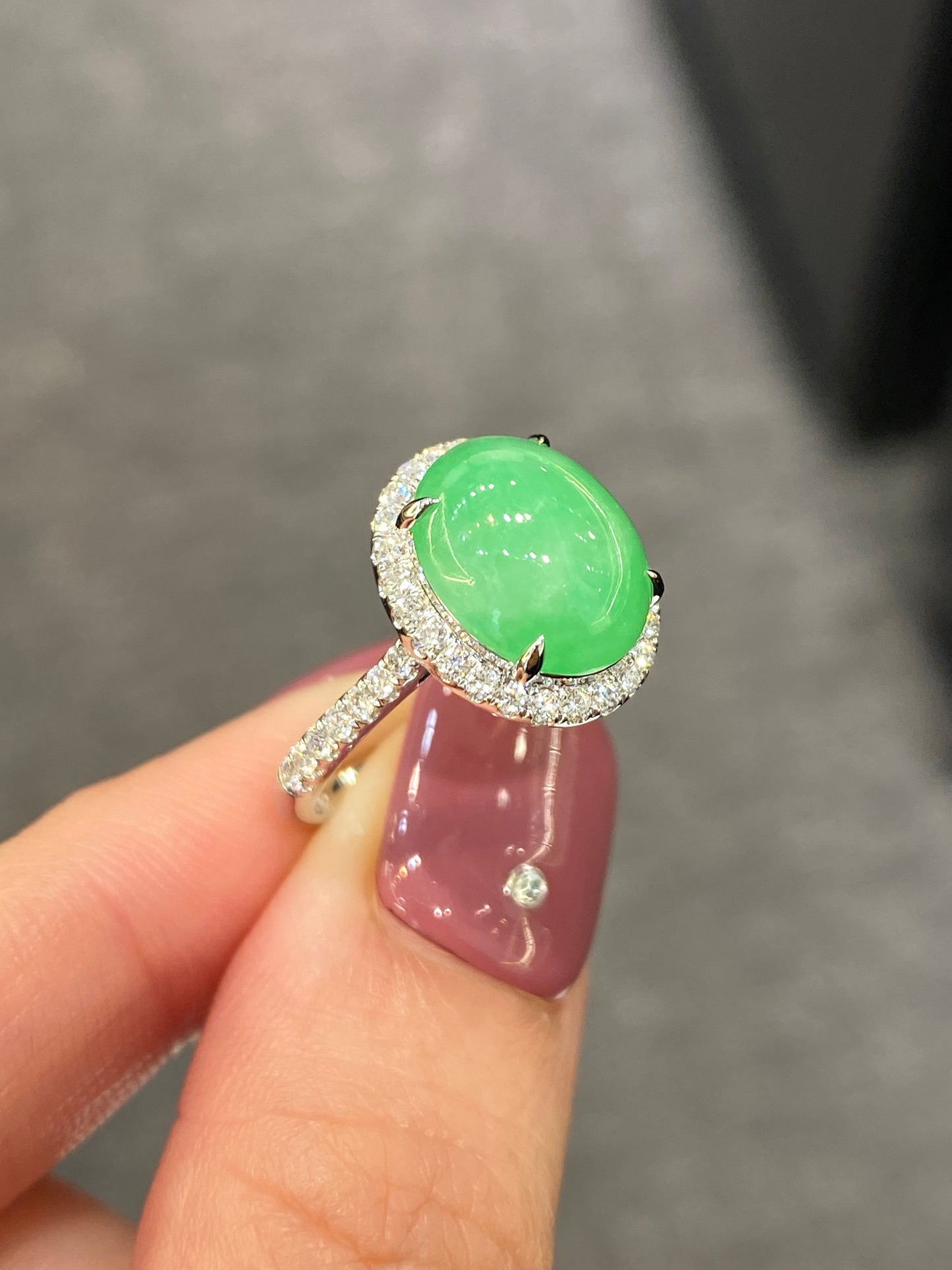 Natural Type A Jadeite Ring