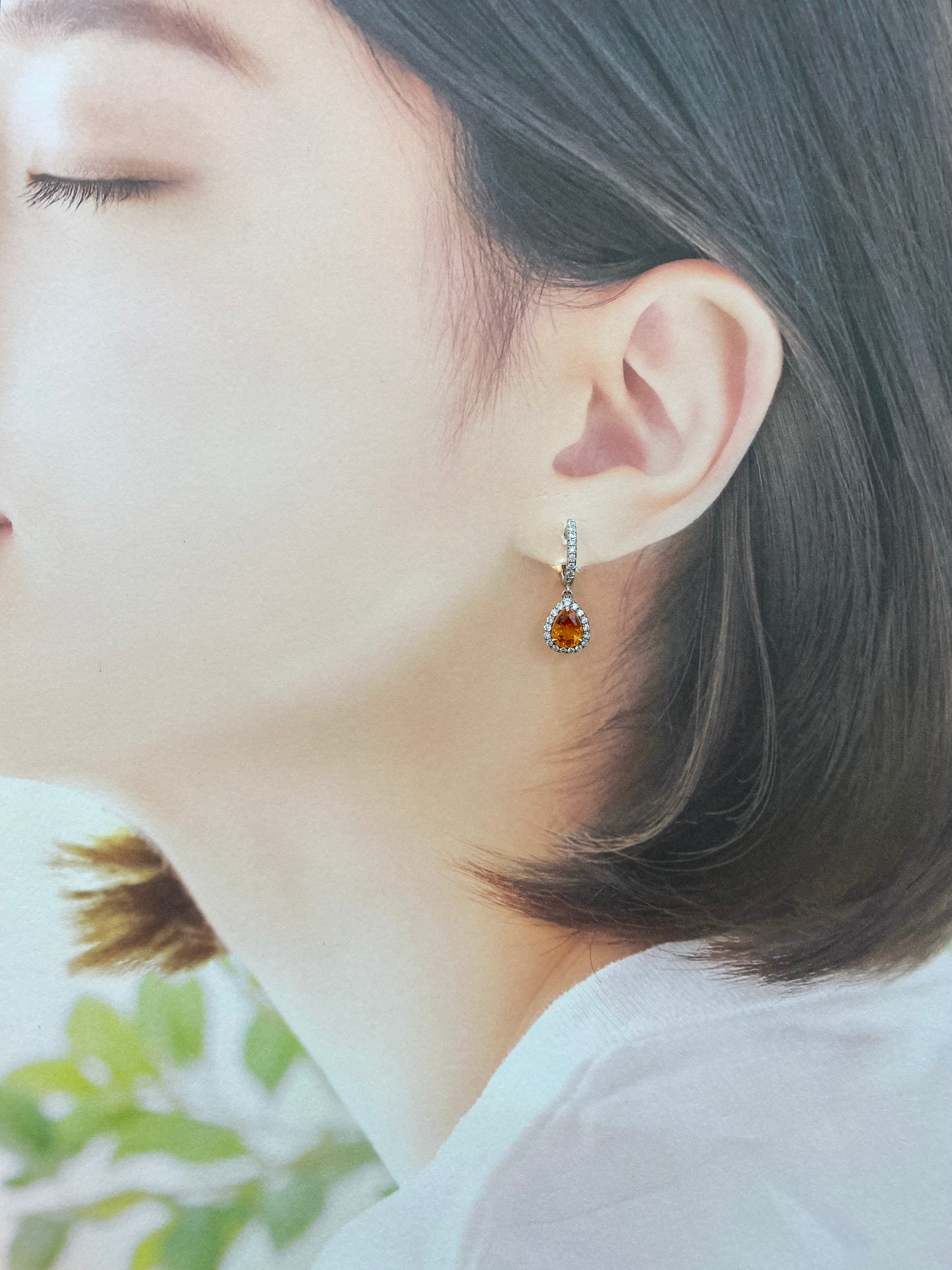 Natural Mandarin Garnet 2.05ct Earrings