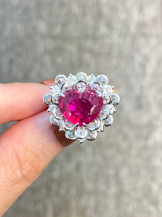 Natural Pink Tourmaline 3.73ct Ring/ Pendant