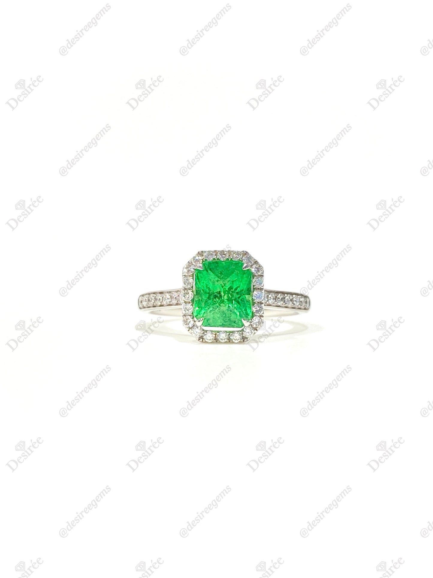 Natural Green Garnet 1.55ct Ring