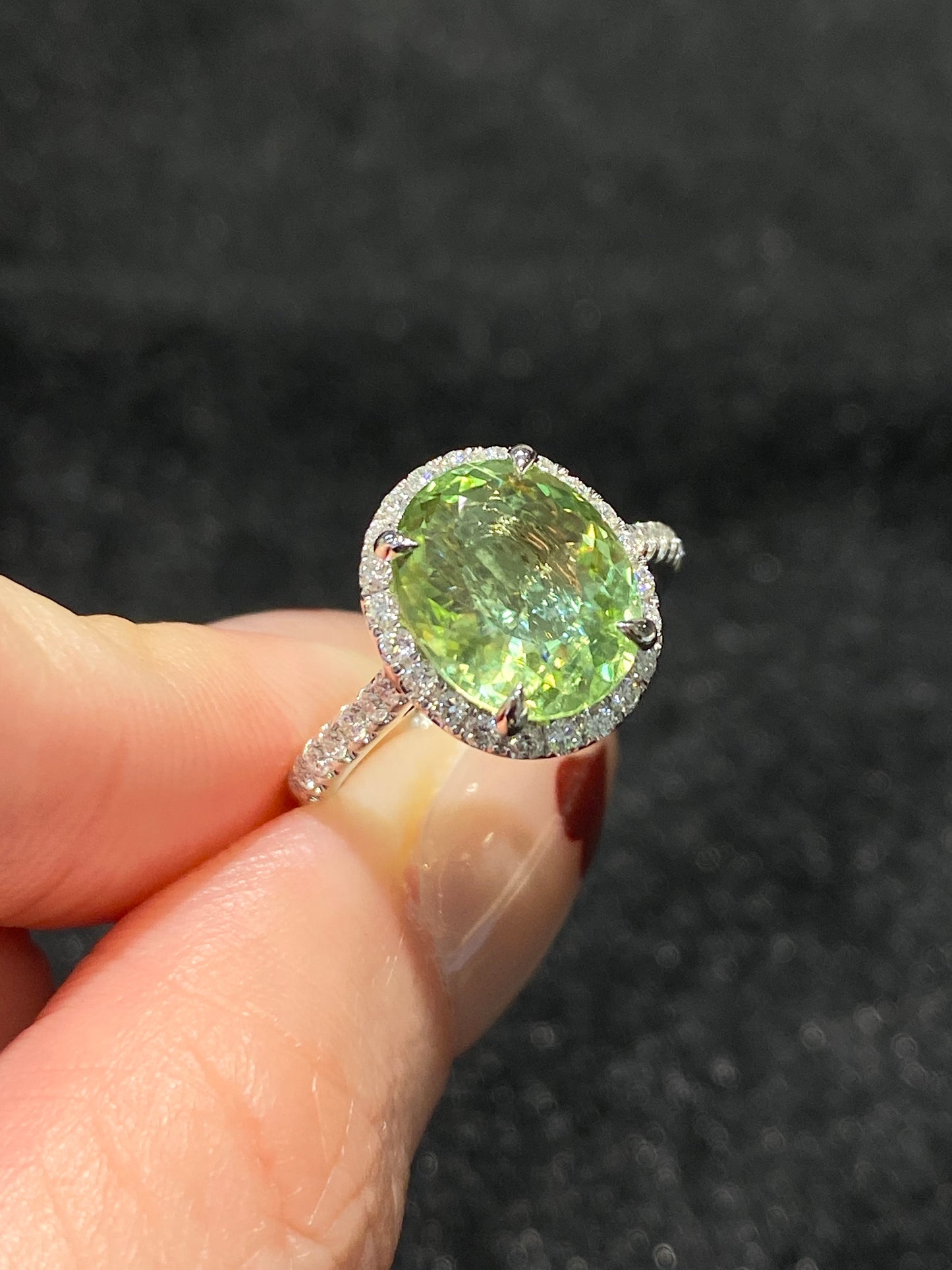 Natural Green Tourmaline 3.65ct Ring