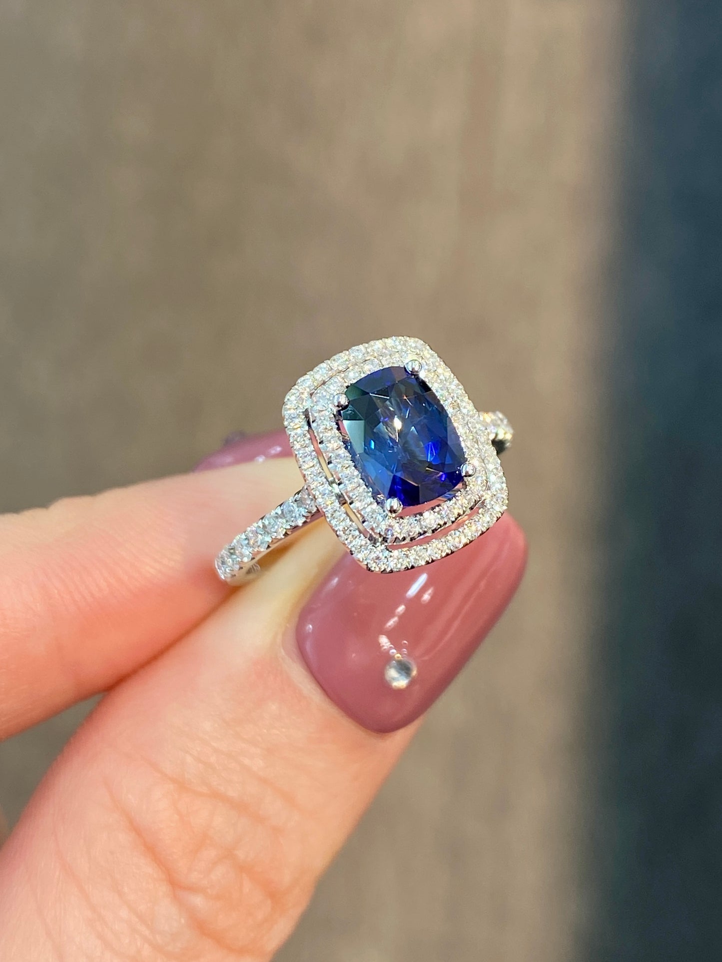 Natural Blue Sapphire 1.54ct Ring