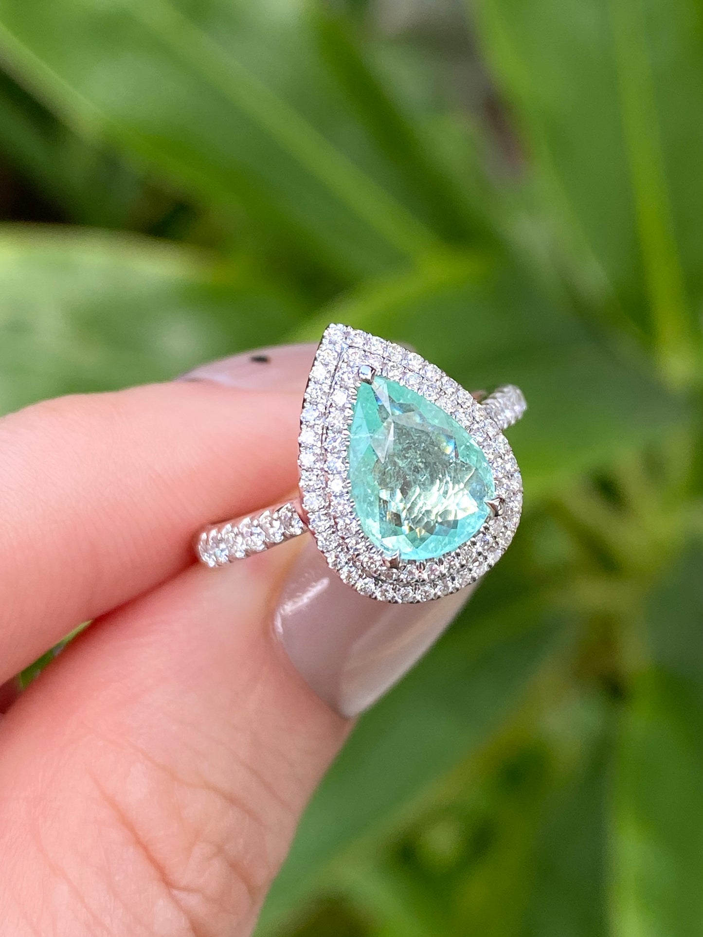 Natural Paraiba Tourmaline 1.20ct Ring