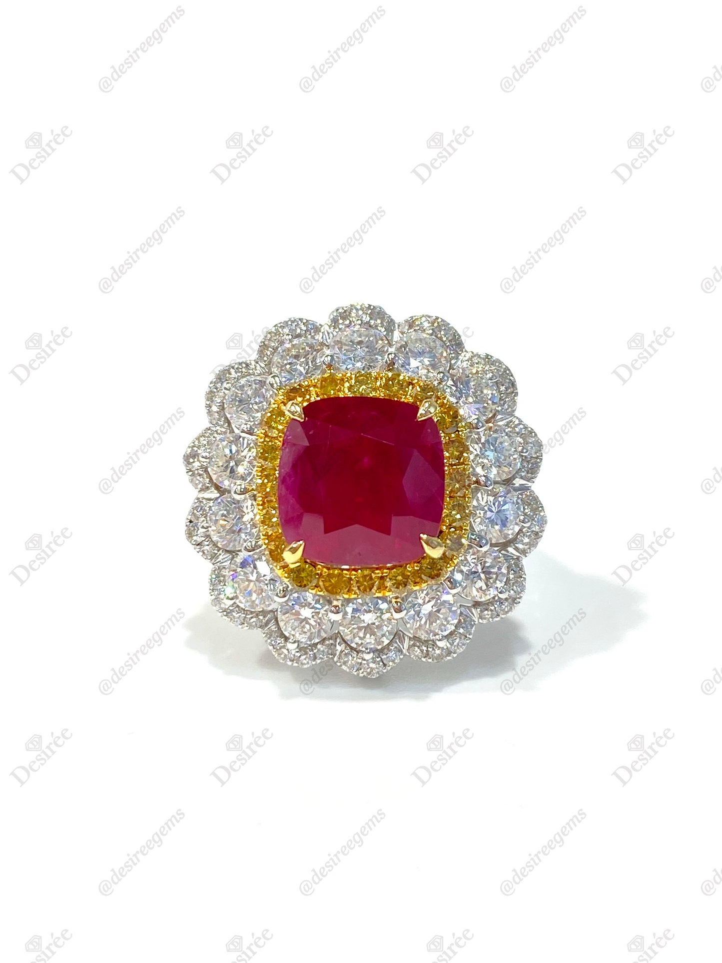 Natural Vivid Red Ruby 7.46ct Ring/Pendant
