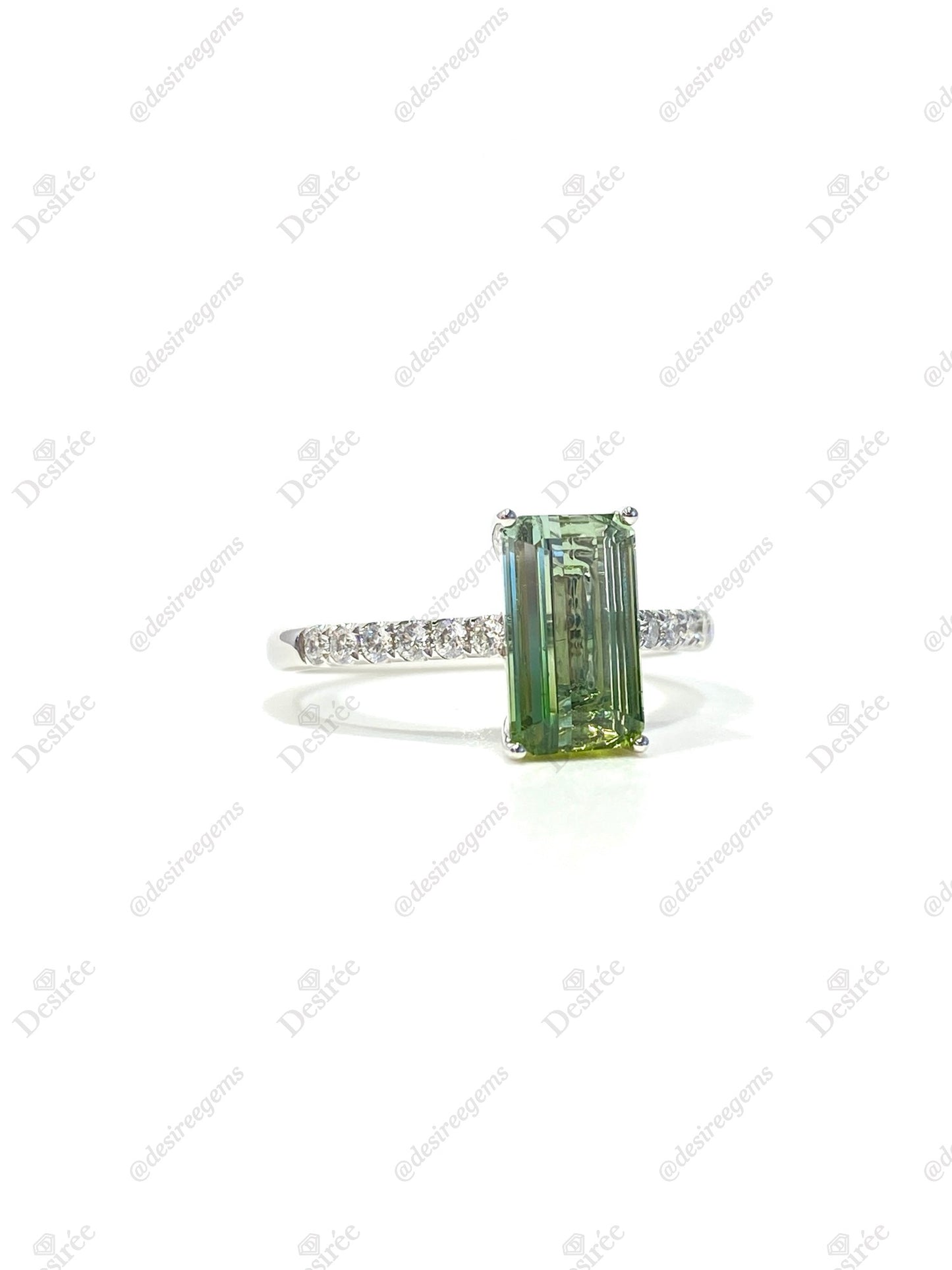 Natural Green Tourmaline 1.85ct Ring