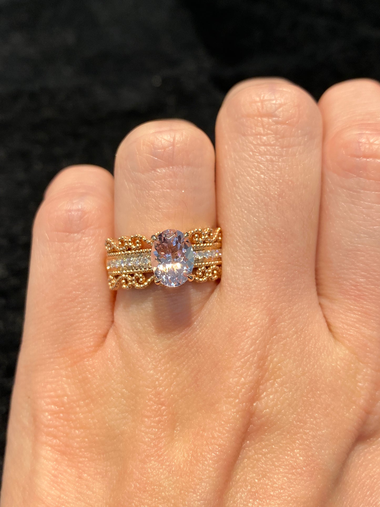 Natural Morganite 1.28ct Ring