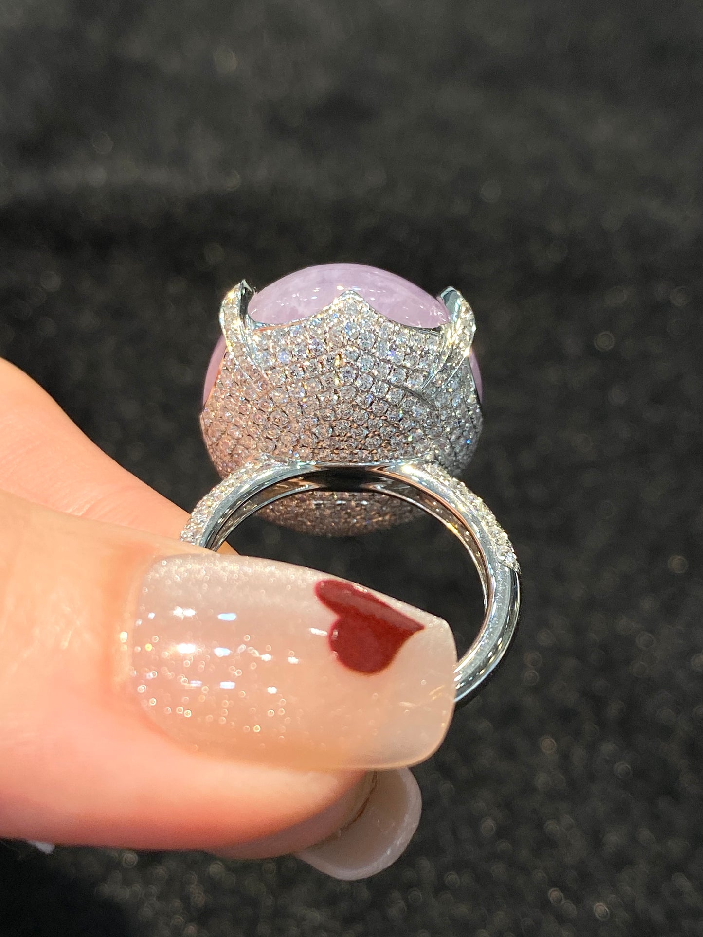 Natural Type A Lavender Jadeite Ring