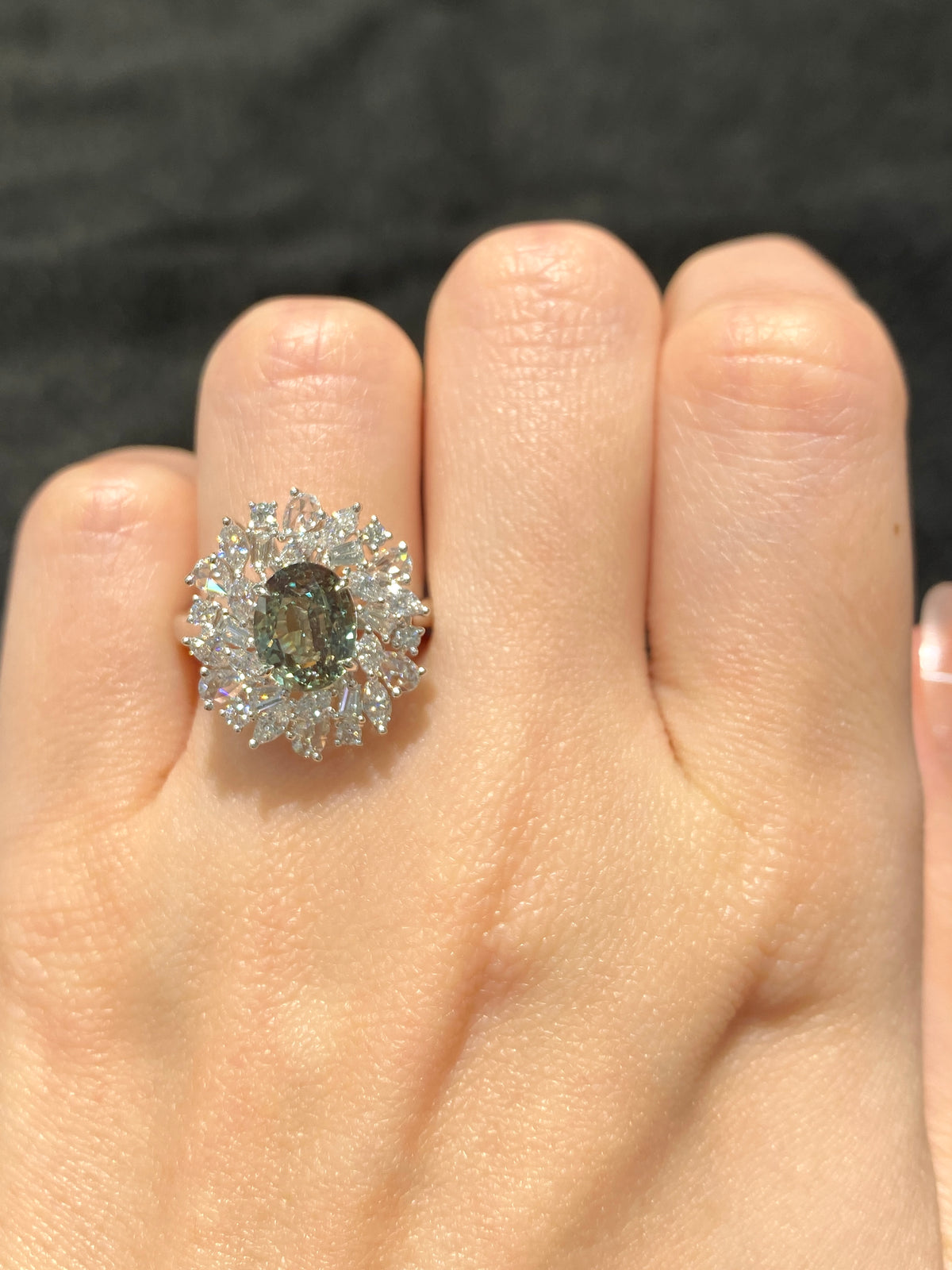 Natural Color Change Alexandrite 2.46ct Ring