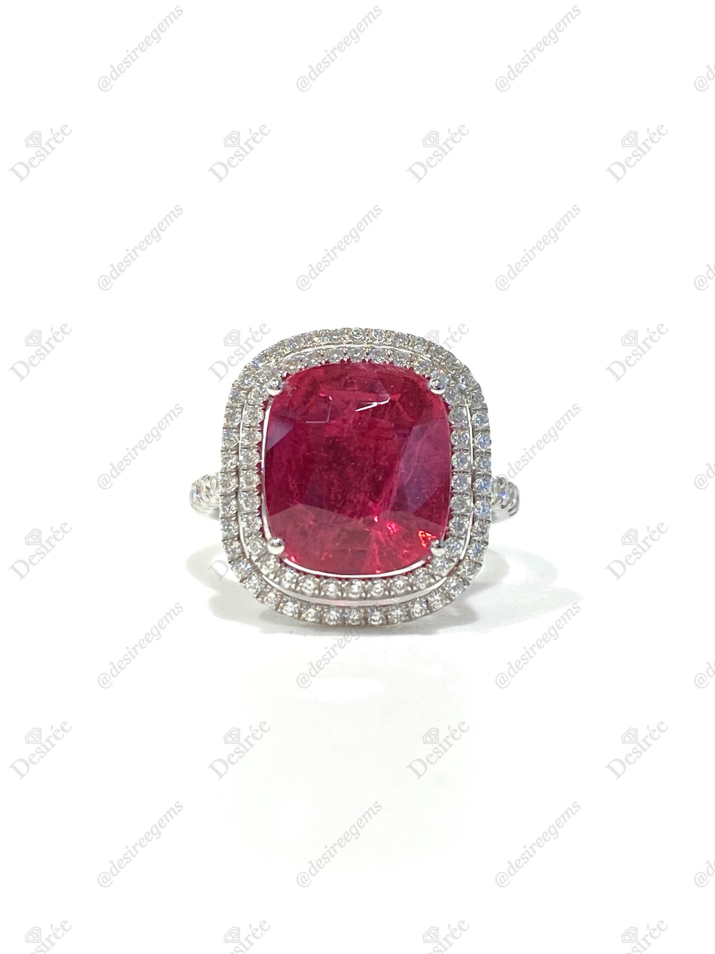Natural Rubellite Tourmaline 5.29ct Ring