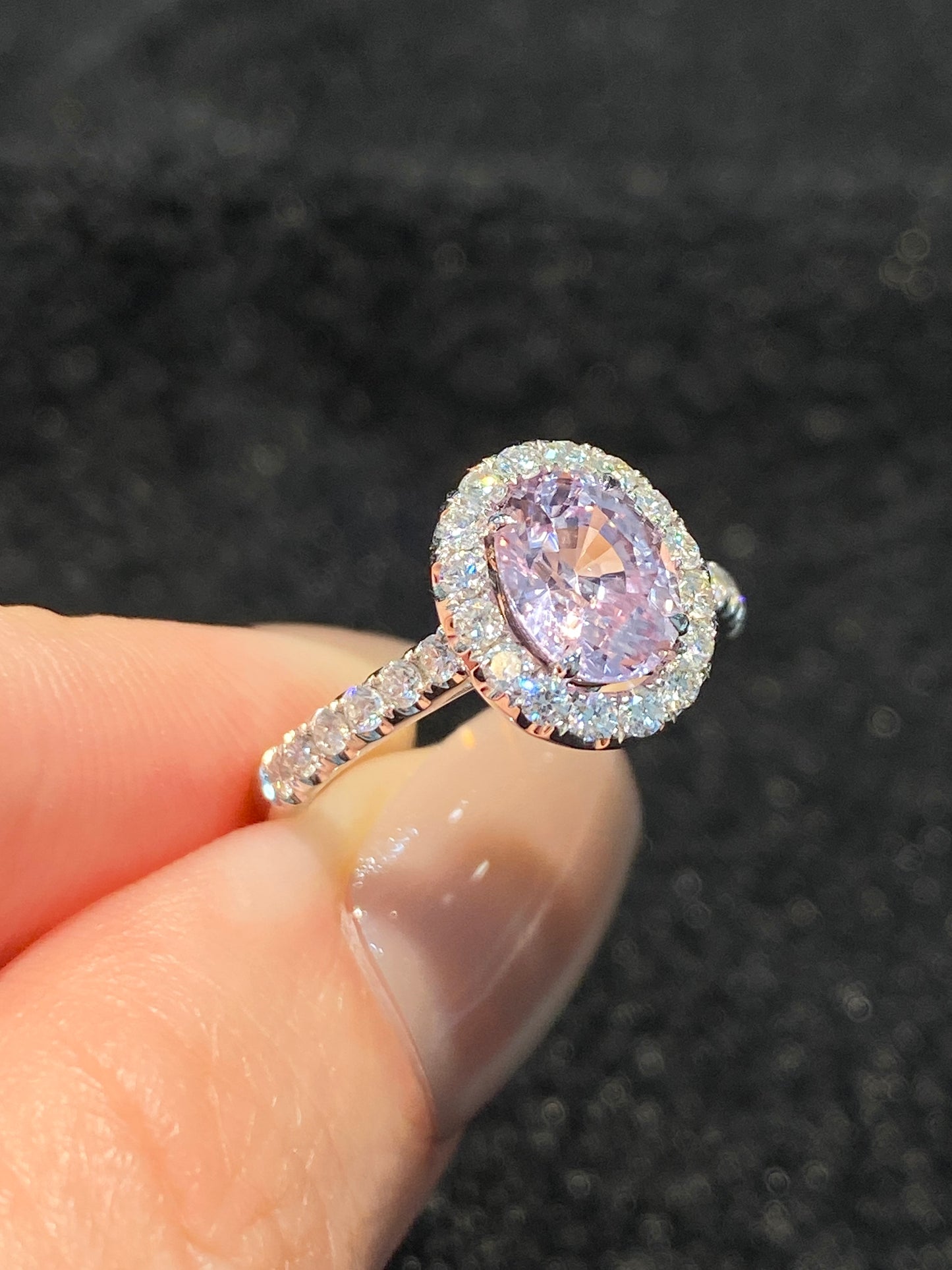 Natural Peach Sapphire 1.50ct Ring