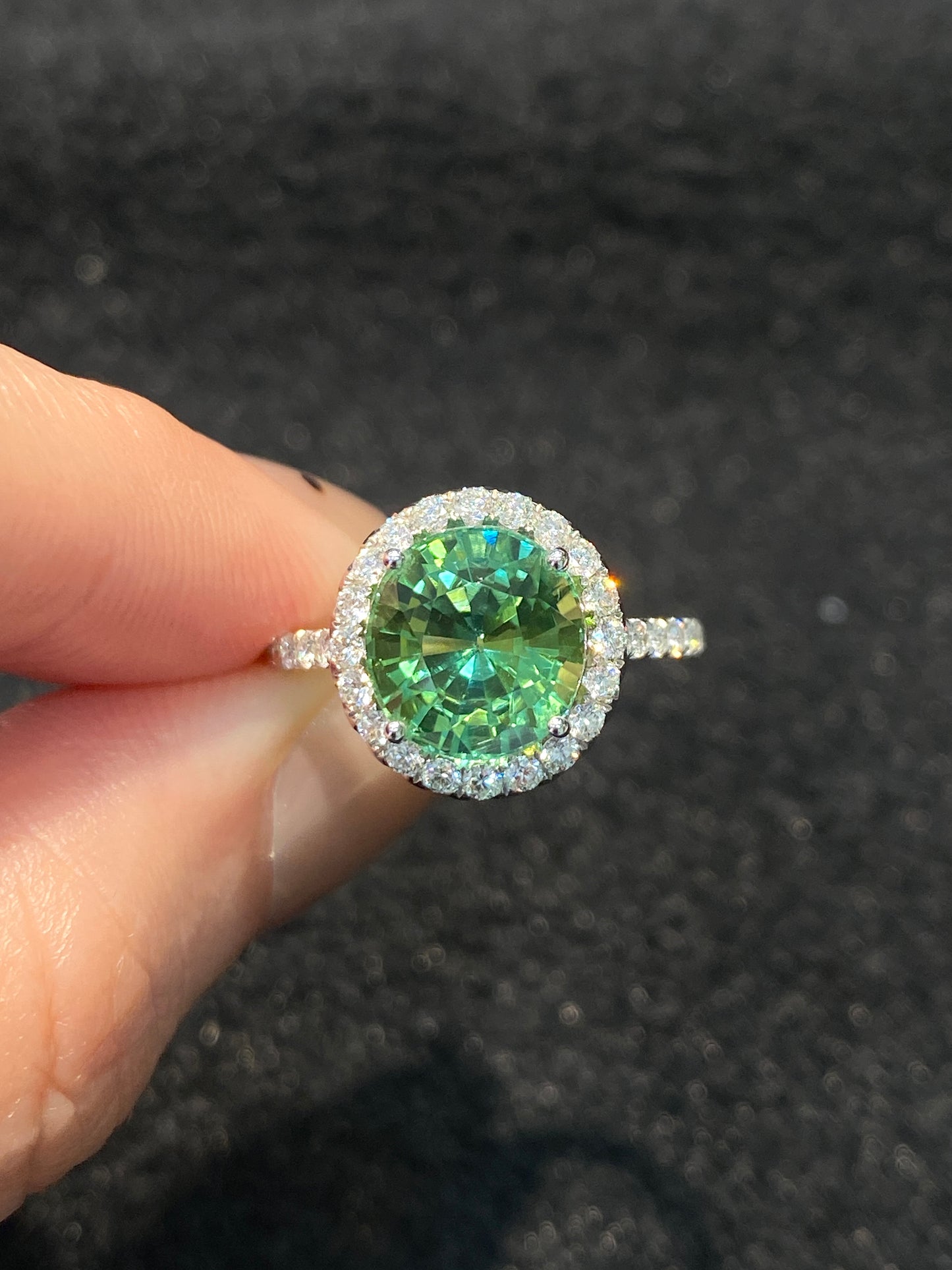 Natural Green Tourmaline 3.36ct Ring