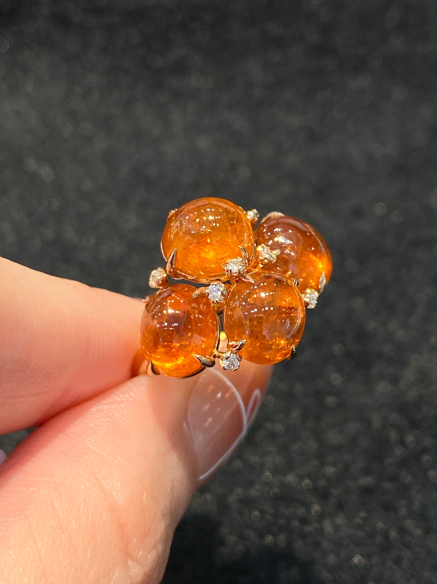 Natural Mandarin Garnet 12.15ct Ring