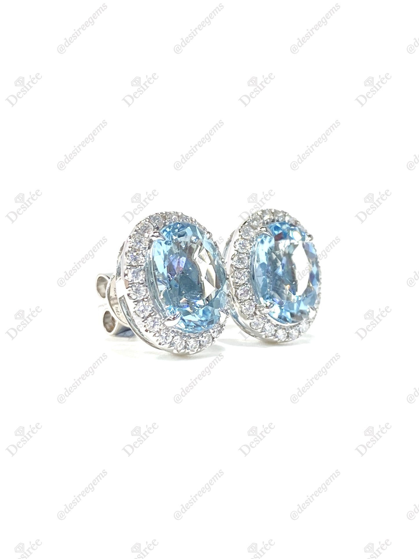 Natural Aquamarine Earrings 4.53ct