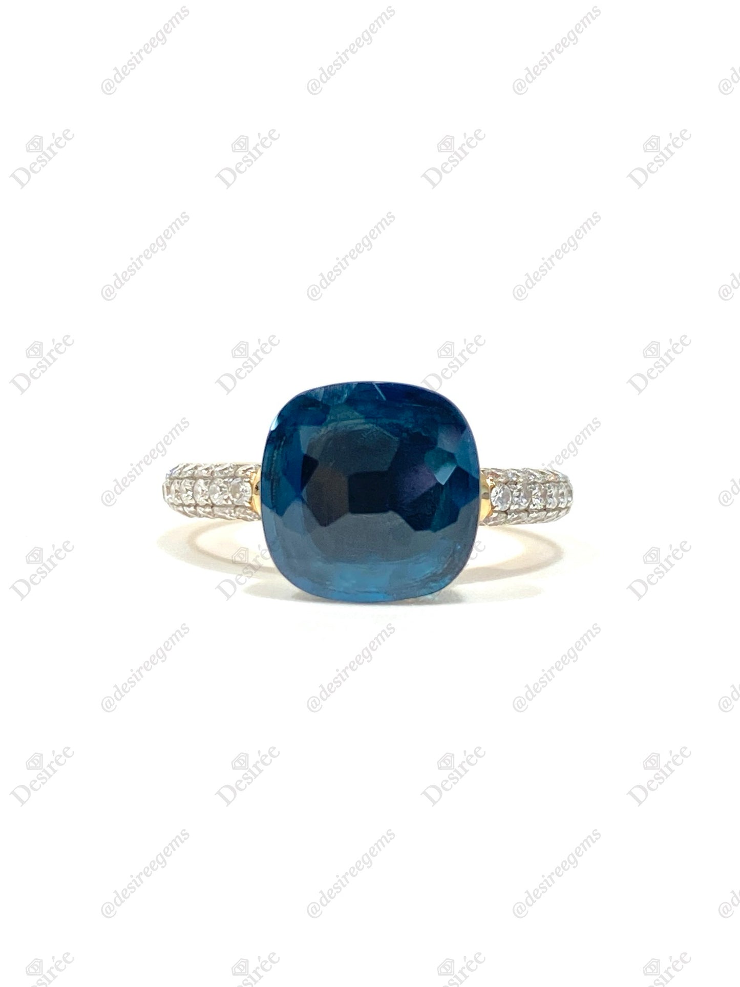 Natural London Blue Topaz 6.05ct Ring