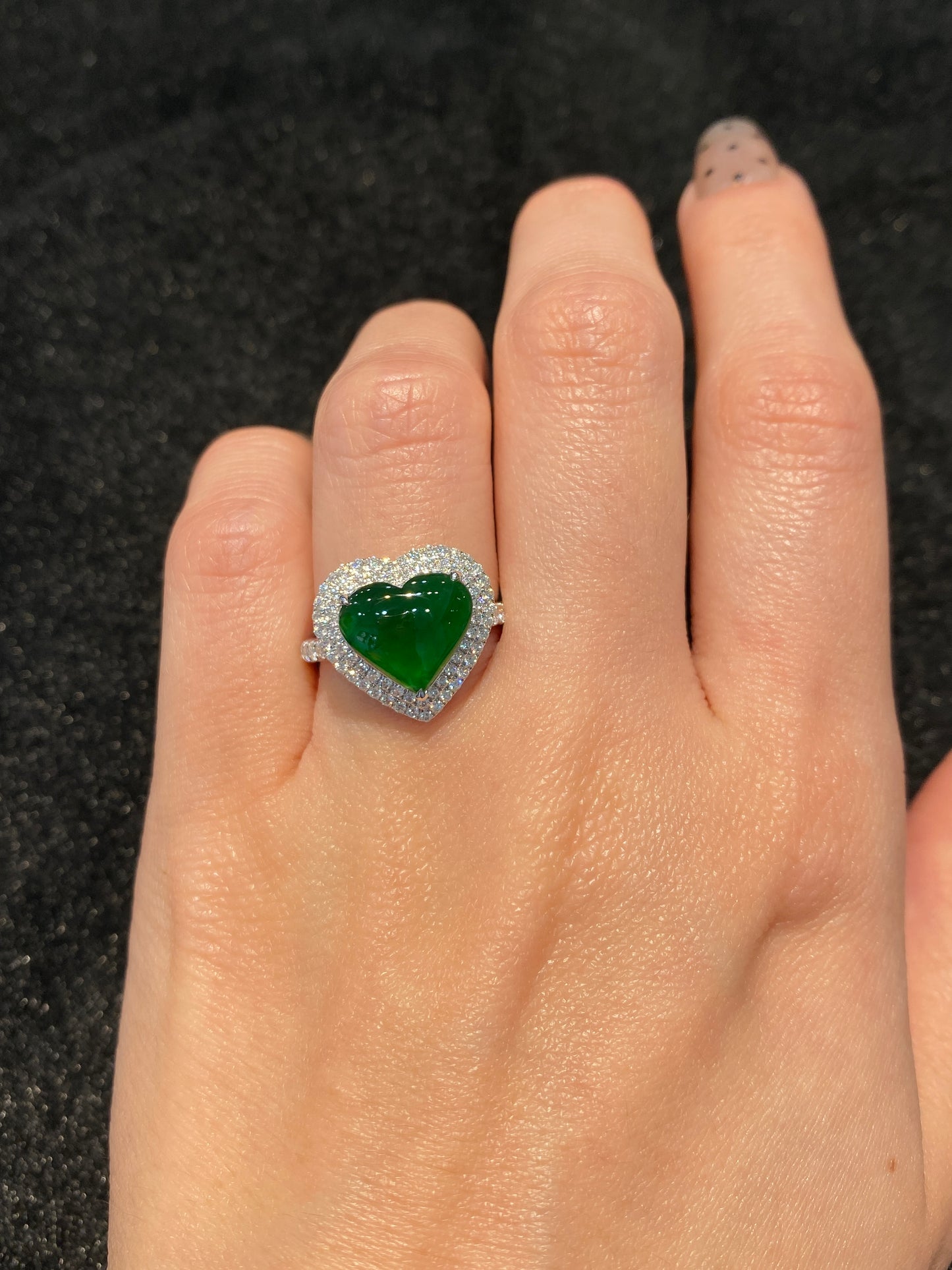 Natural Type A Jadeite Ring