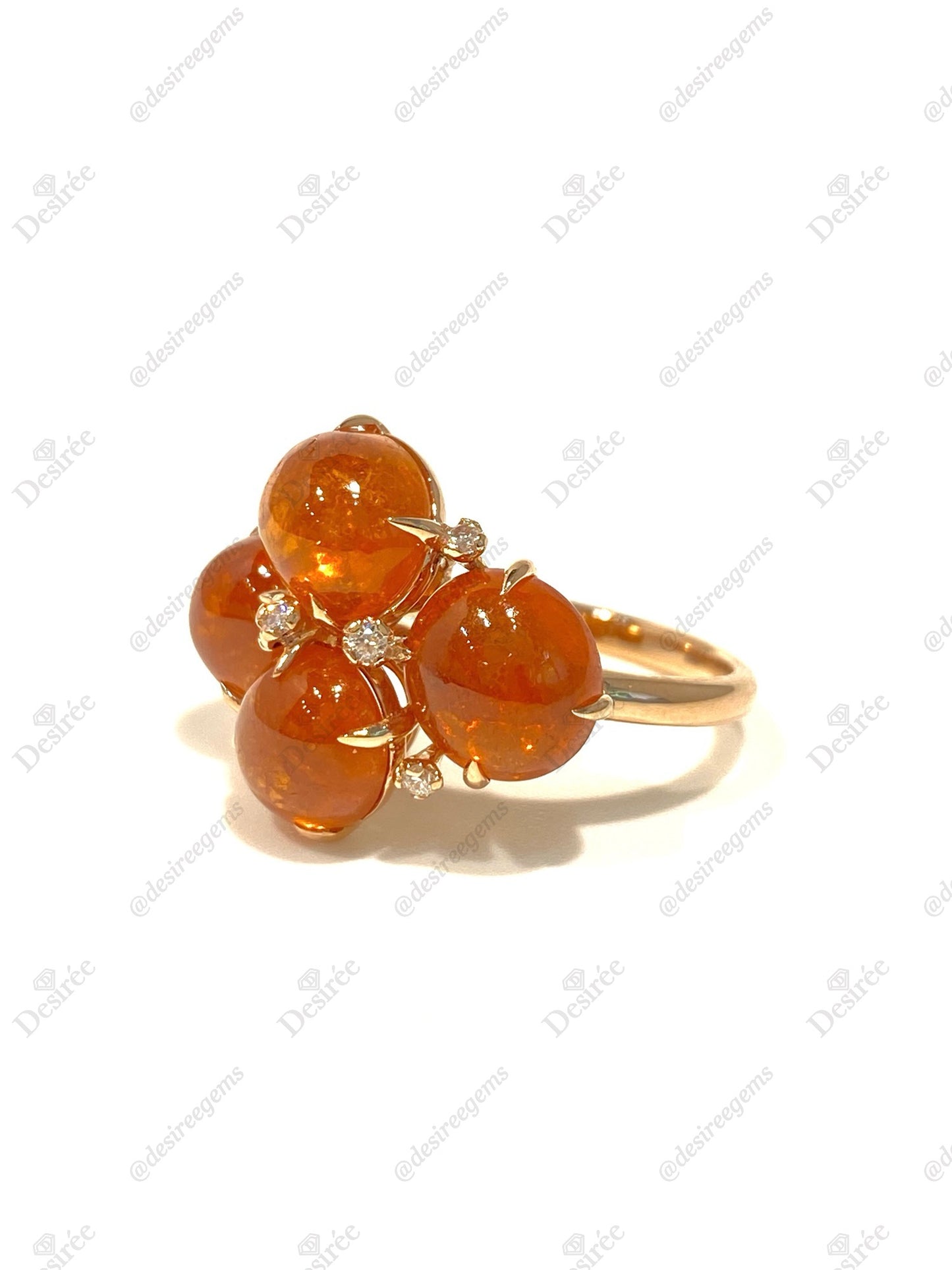 Natural Mandarin Garnet 12.15ct Ring