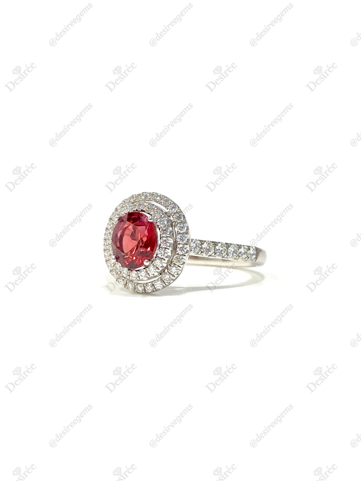 Natural Red Spinel 0.86ct Ring