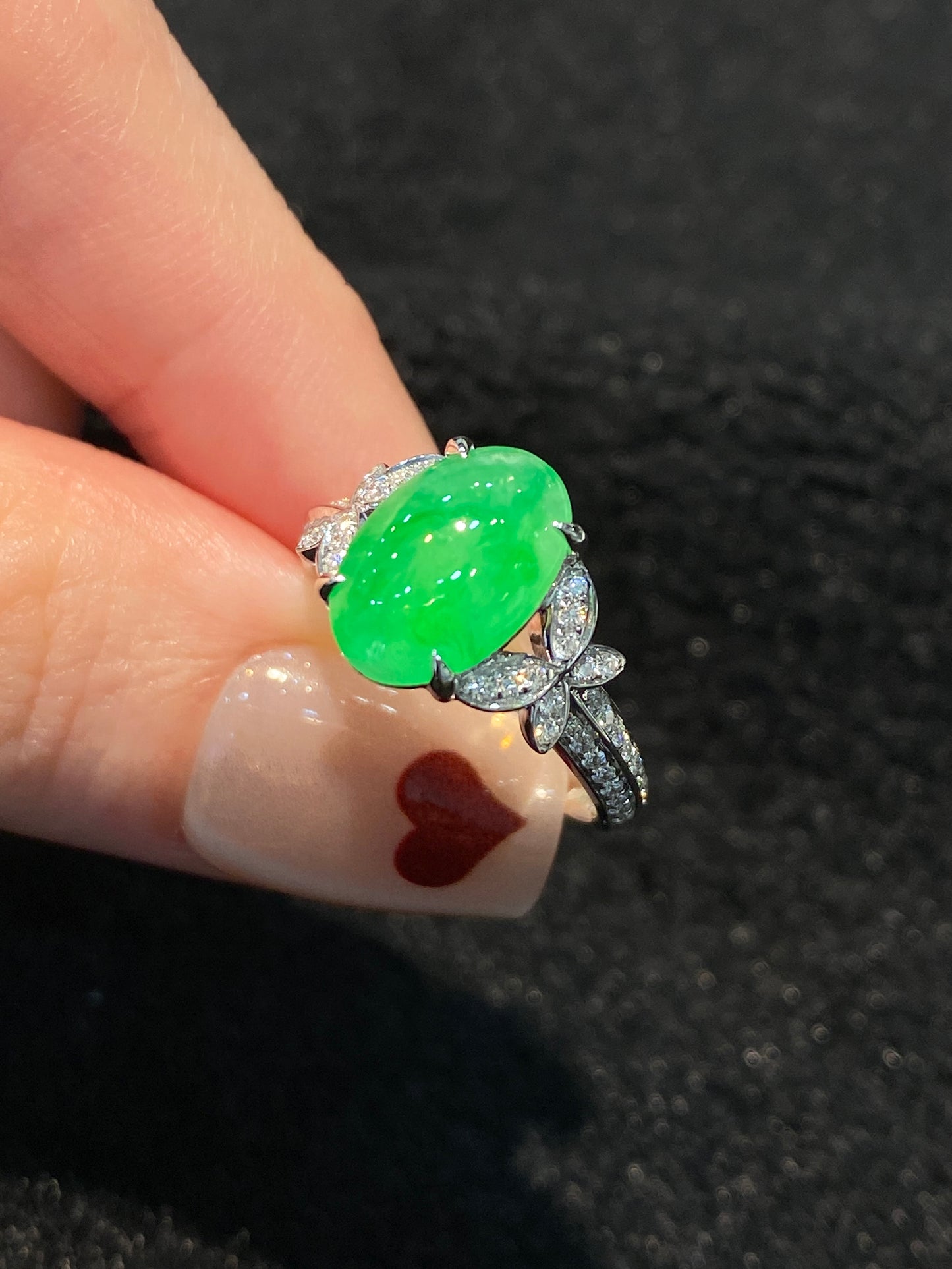 Natural Type A Jadeite Ring