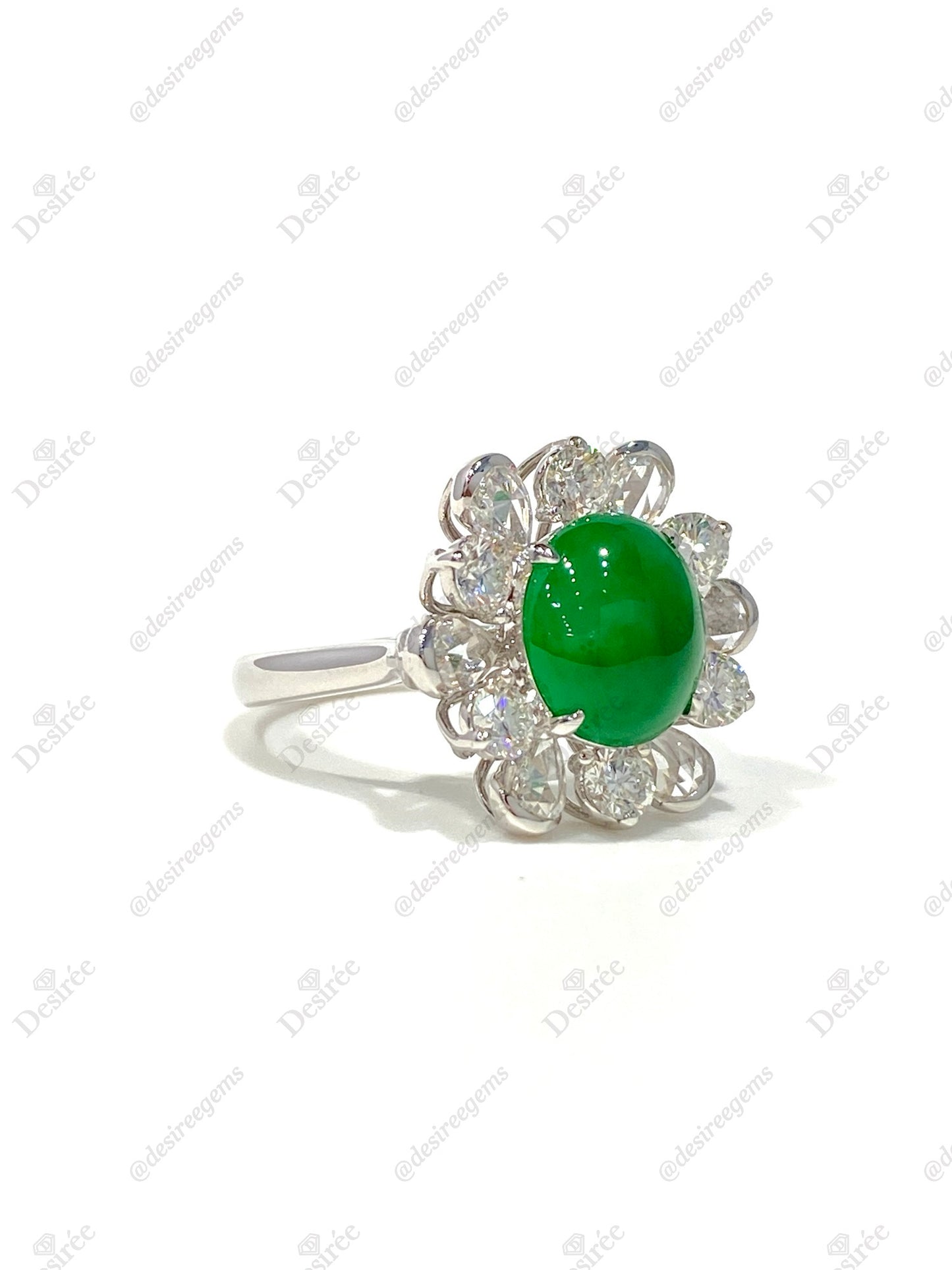 Natural Type A Jadeite Ring