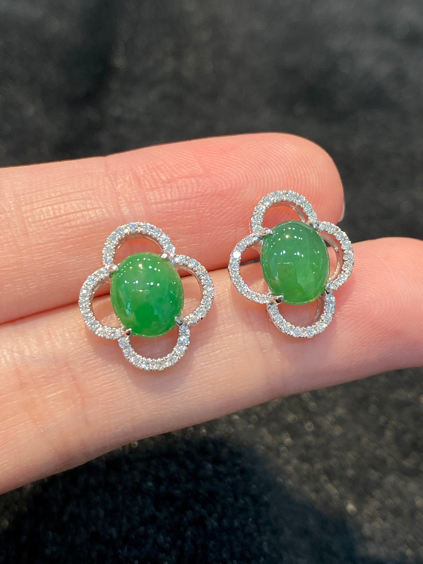 Natural Type A Jadeite Earrings
