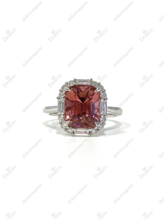 Natural Pink Tourmaline 3.53ct Ring