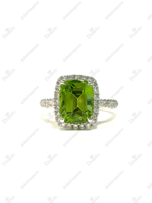Natural Peridot 3.72ct Ring