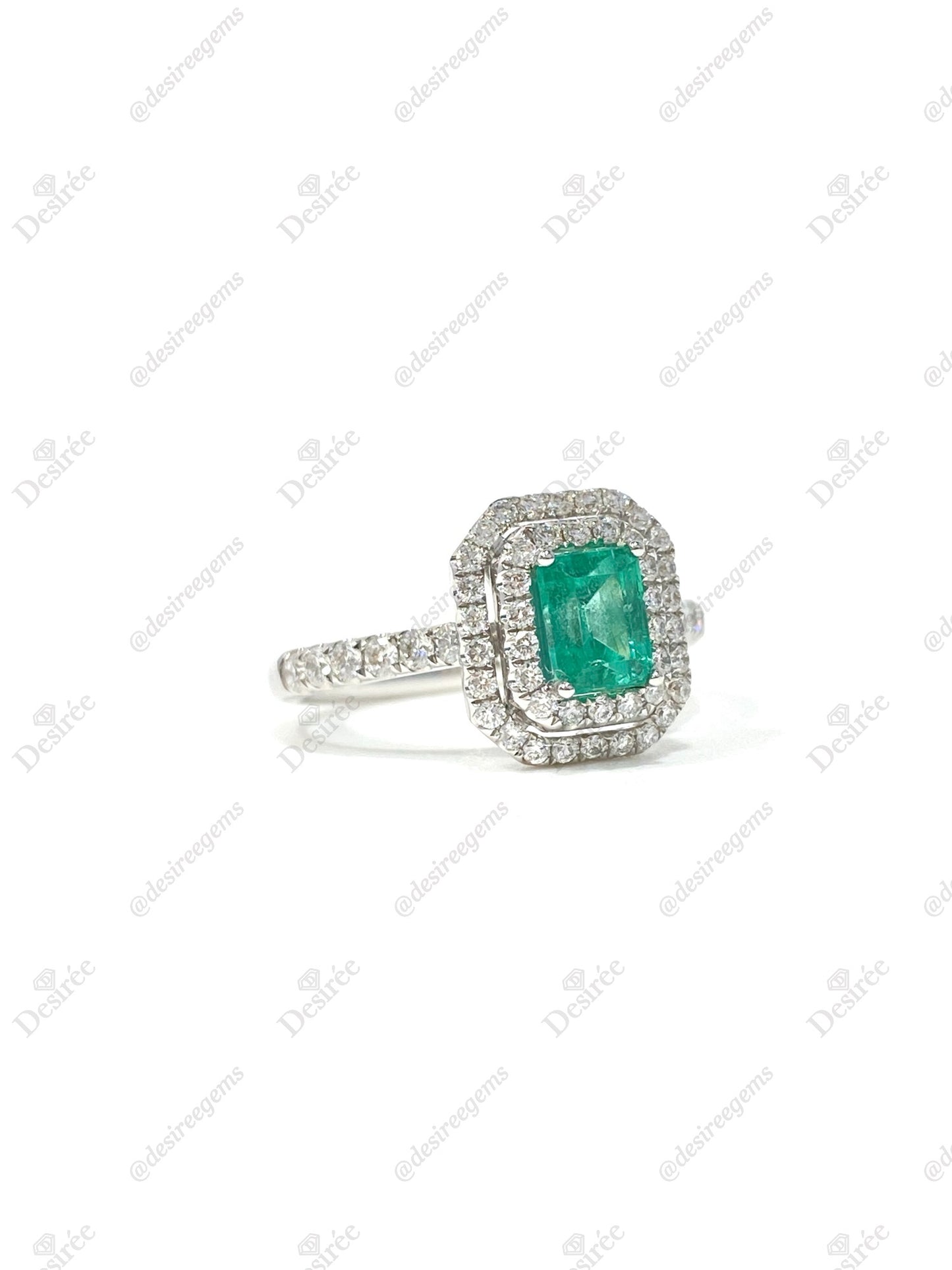 Natural Colombian Emerald 0.67ct Ring