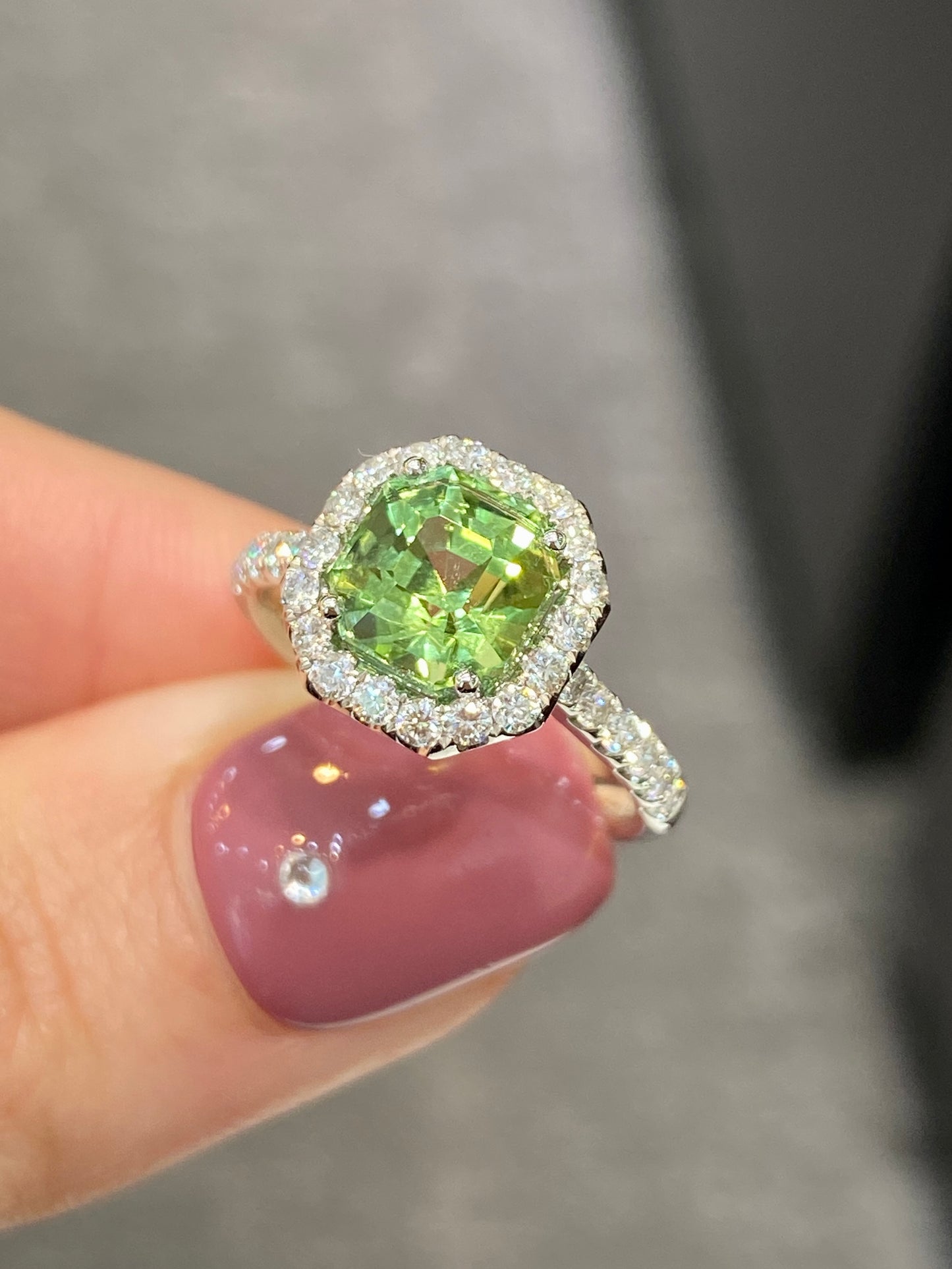 Natural Green Tourmaline 2.11ct Ring