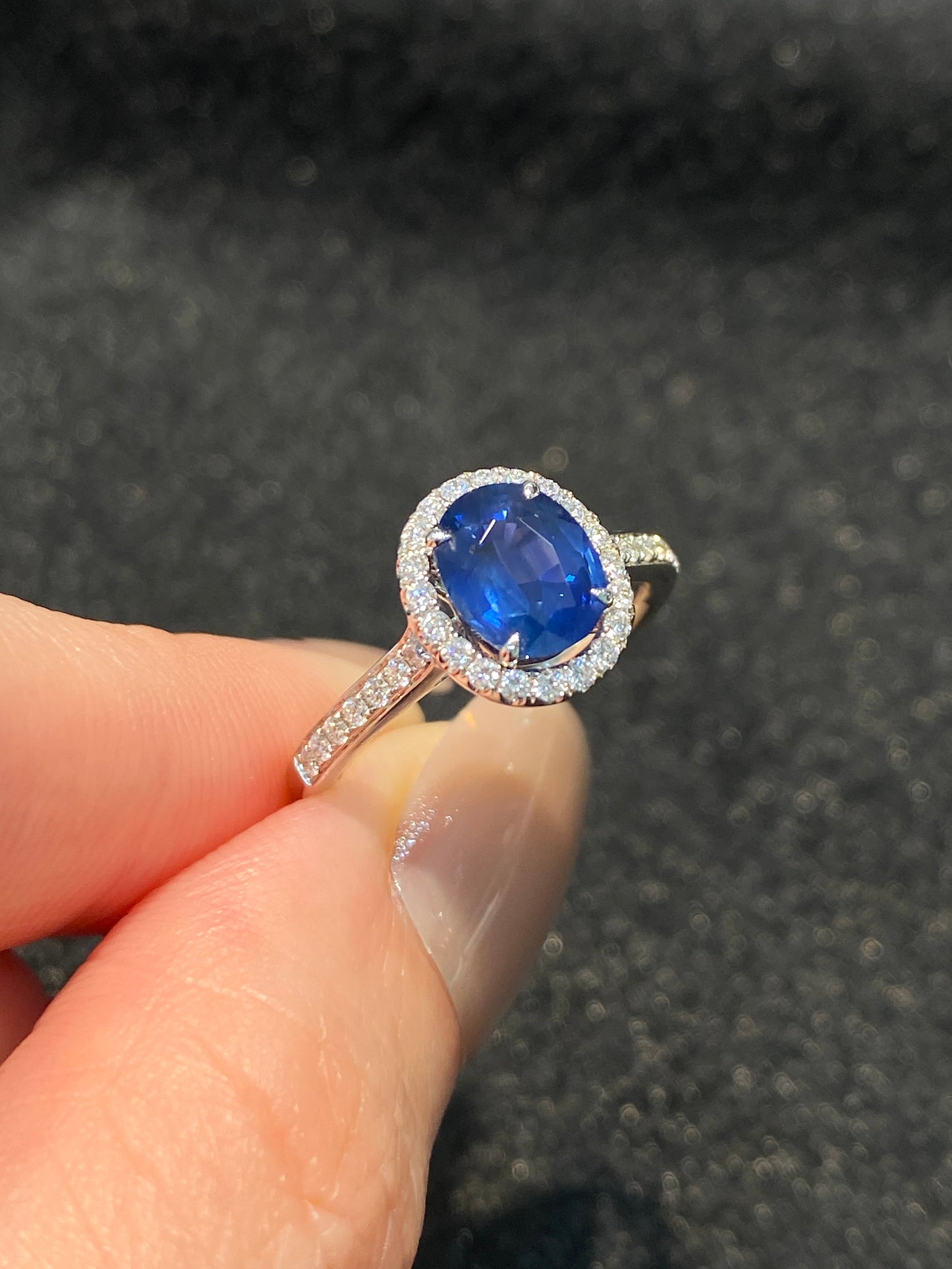 Natural Blue Sapphire 1.38ct Ring